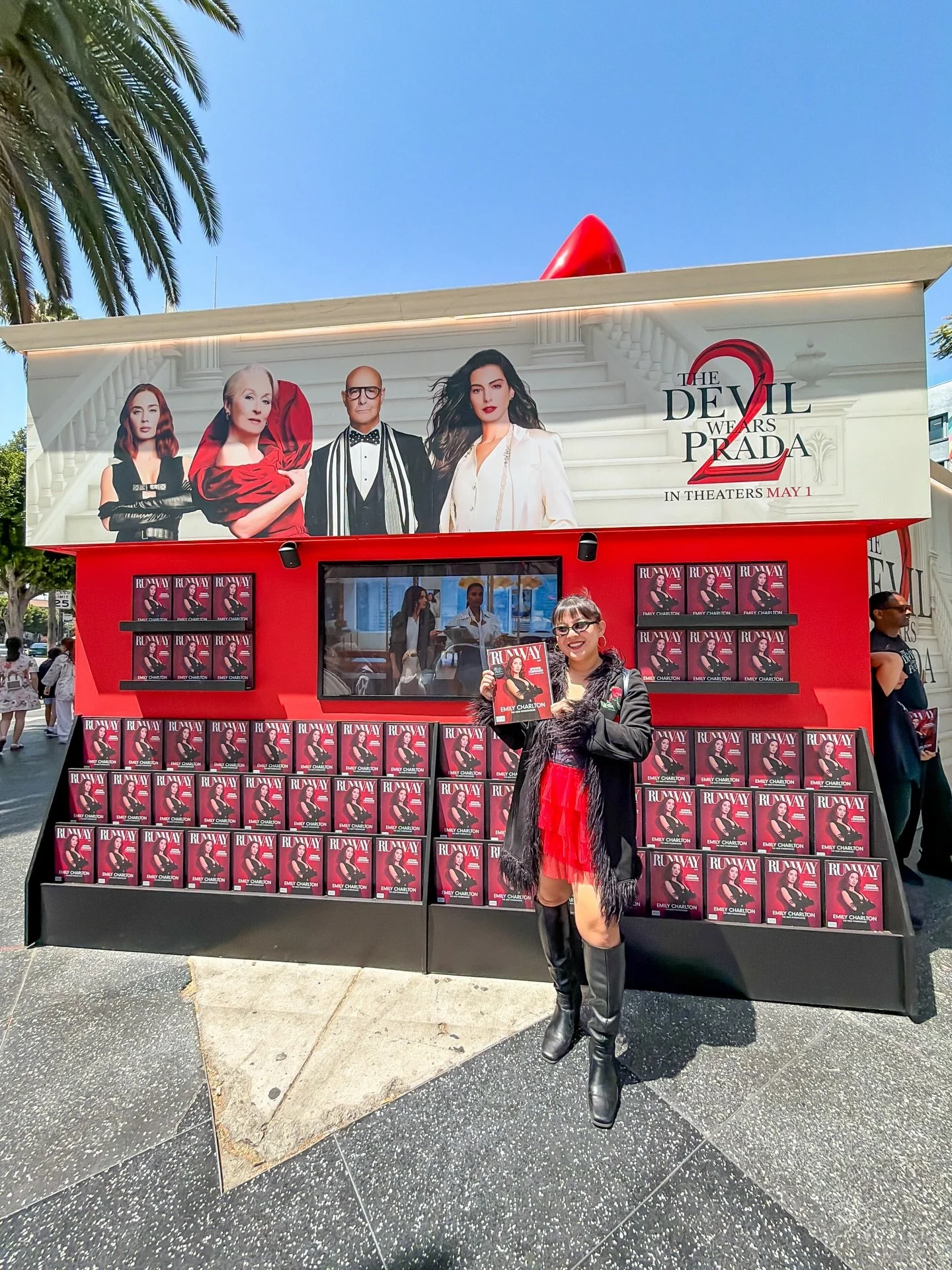 emily charlton on the cover of a magazine 💃🏻

had to stop by the devil wears prada 2 pop up on hollywood and vine to get my very own copy of runway magazine! 👠

📍 6301 hollywood blvd, los angeles, ca 90028

can&rsquo;t wait to watch the devil wea