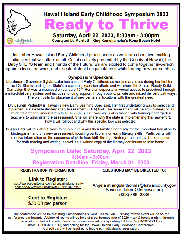 Hawaii Island Early Childhood Symposium 2023 