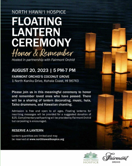 North Hawai'i Hospice Floating Lantern Ceremony