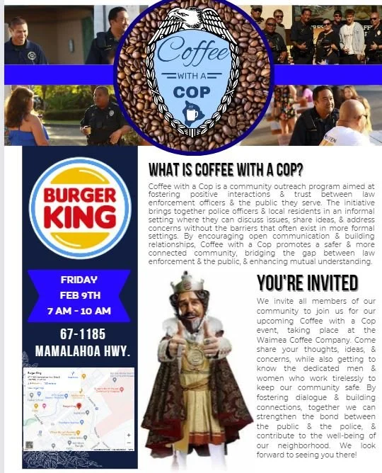 Waimea Coffee With A Cop!  