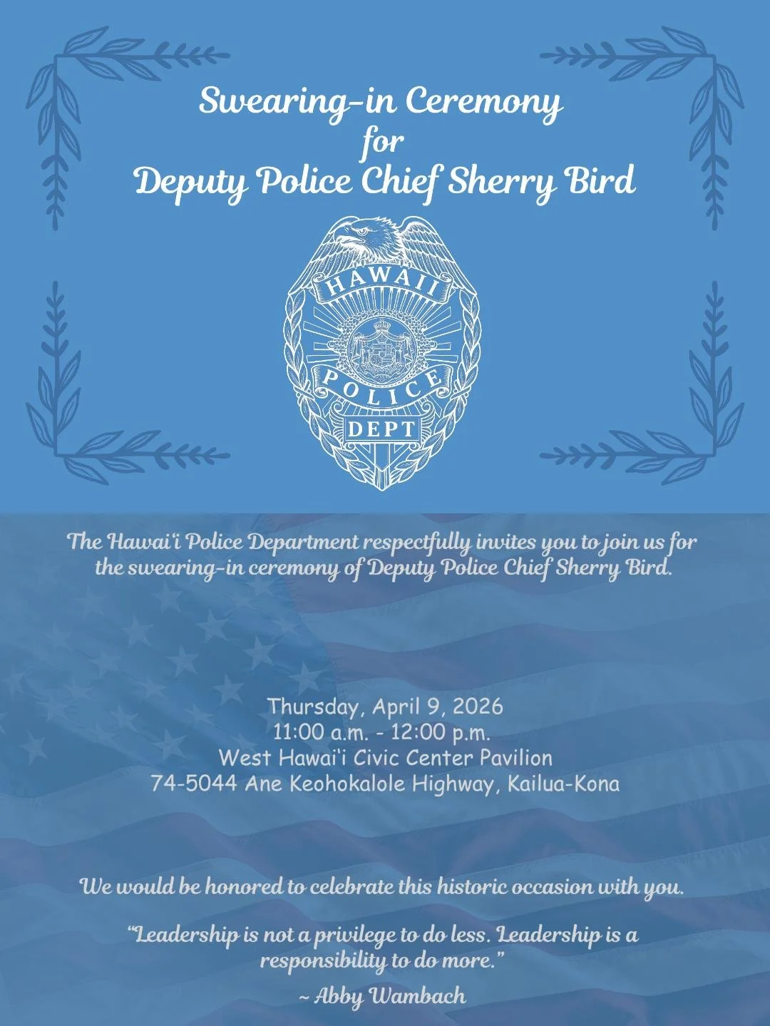 HPD Invitation - Deputy Chief Bird Swearing In 4-9-26.jpg