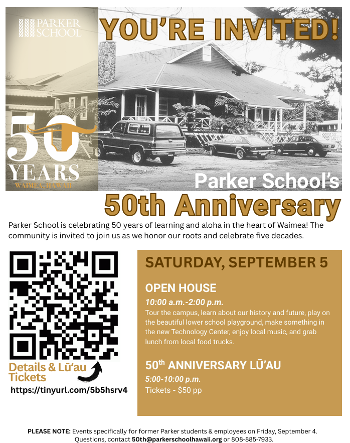 Parker School 50th Anniversary Luau Celebration!