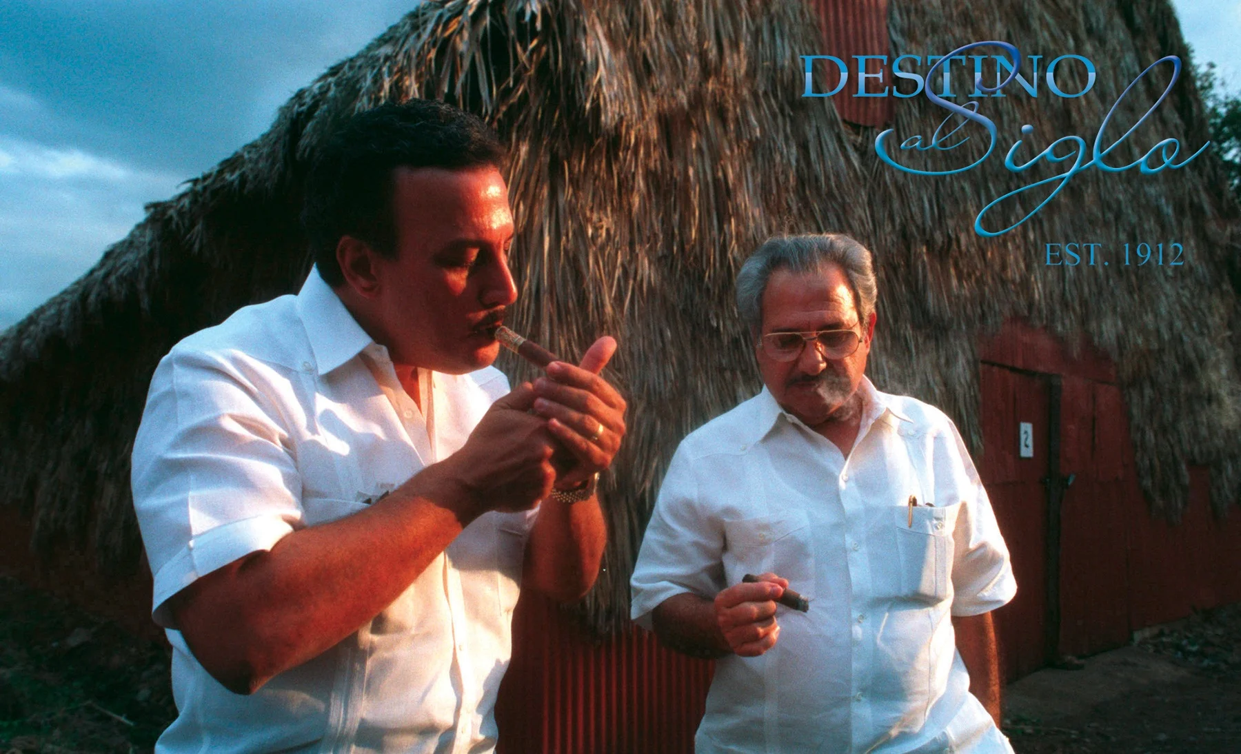 Carlos “Carlito” Fuente Jr. and his father, Carlos Arturo Fuente Sr. at Chateau de la Fuente, Circa 2000