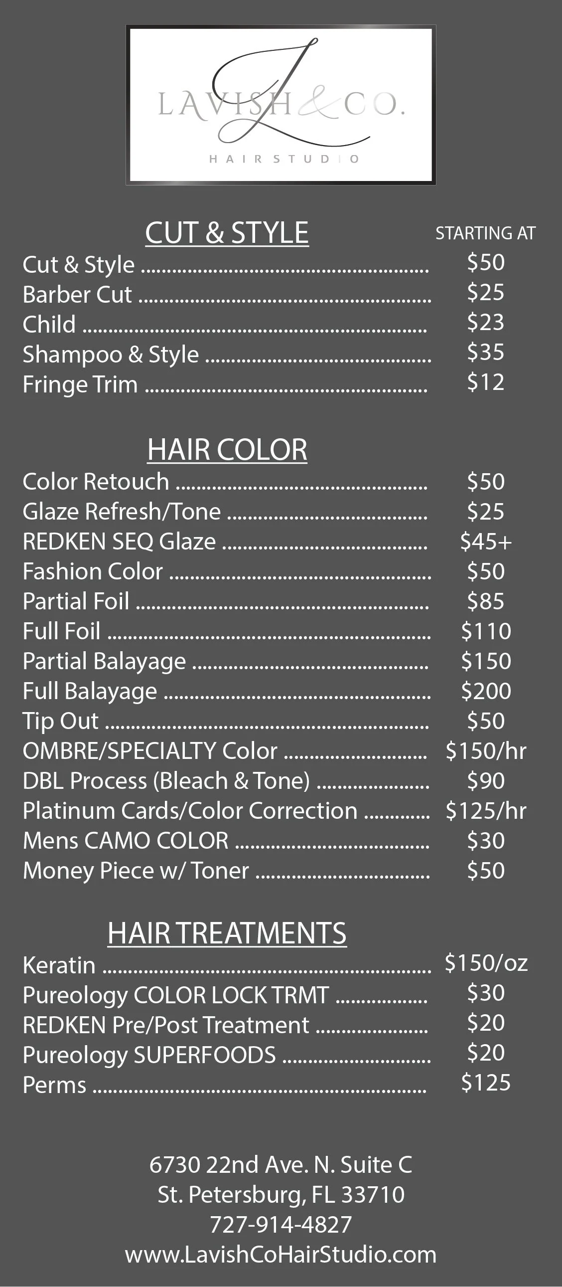 St. Petersburg Hair Salon WalkIns — Lavish & Co. Hair Studio