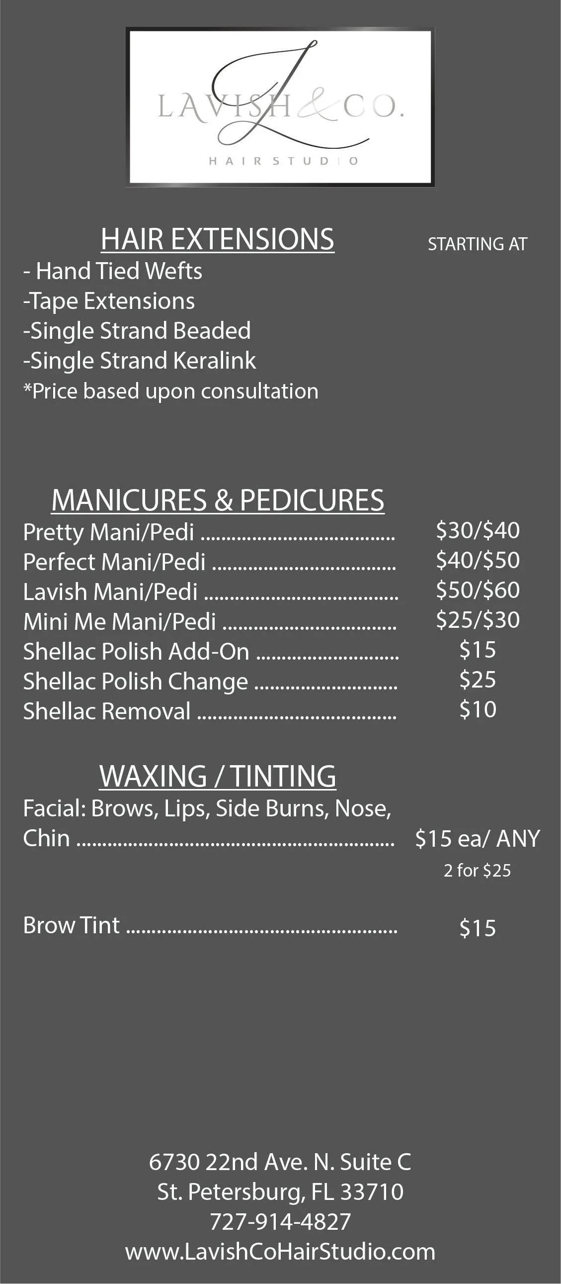 St. Petersburg Hair Salon WalkIns — Lavish & Co. Hair Studio