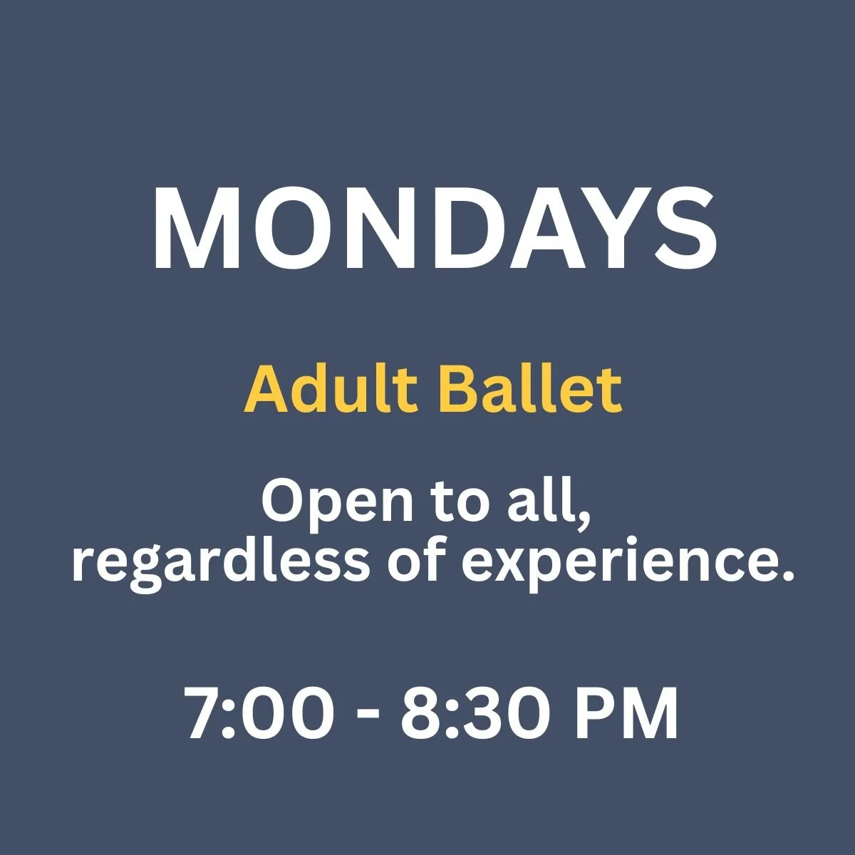 Adult Ballet