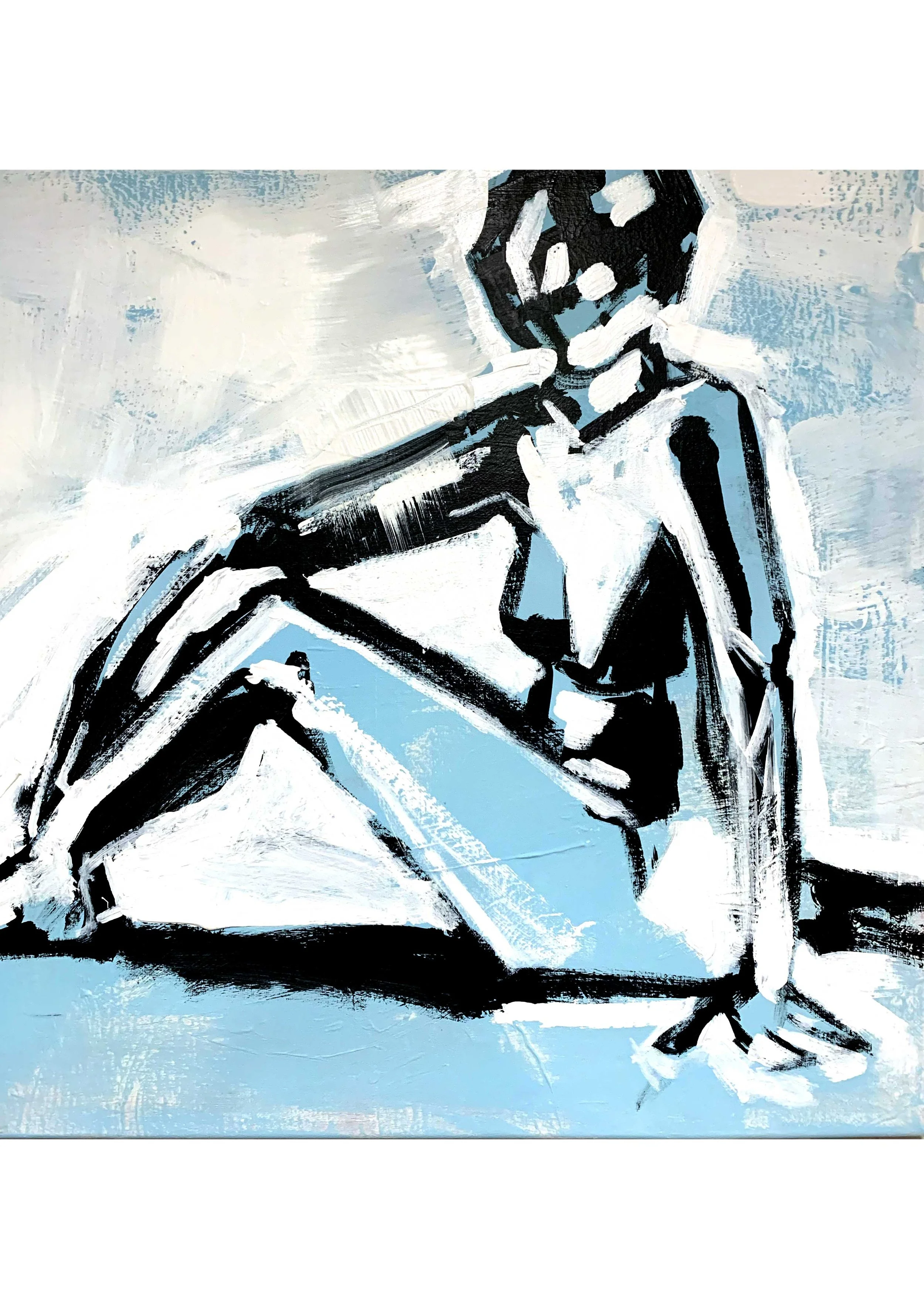 Blue figure study 11x14"