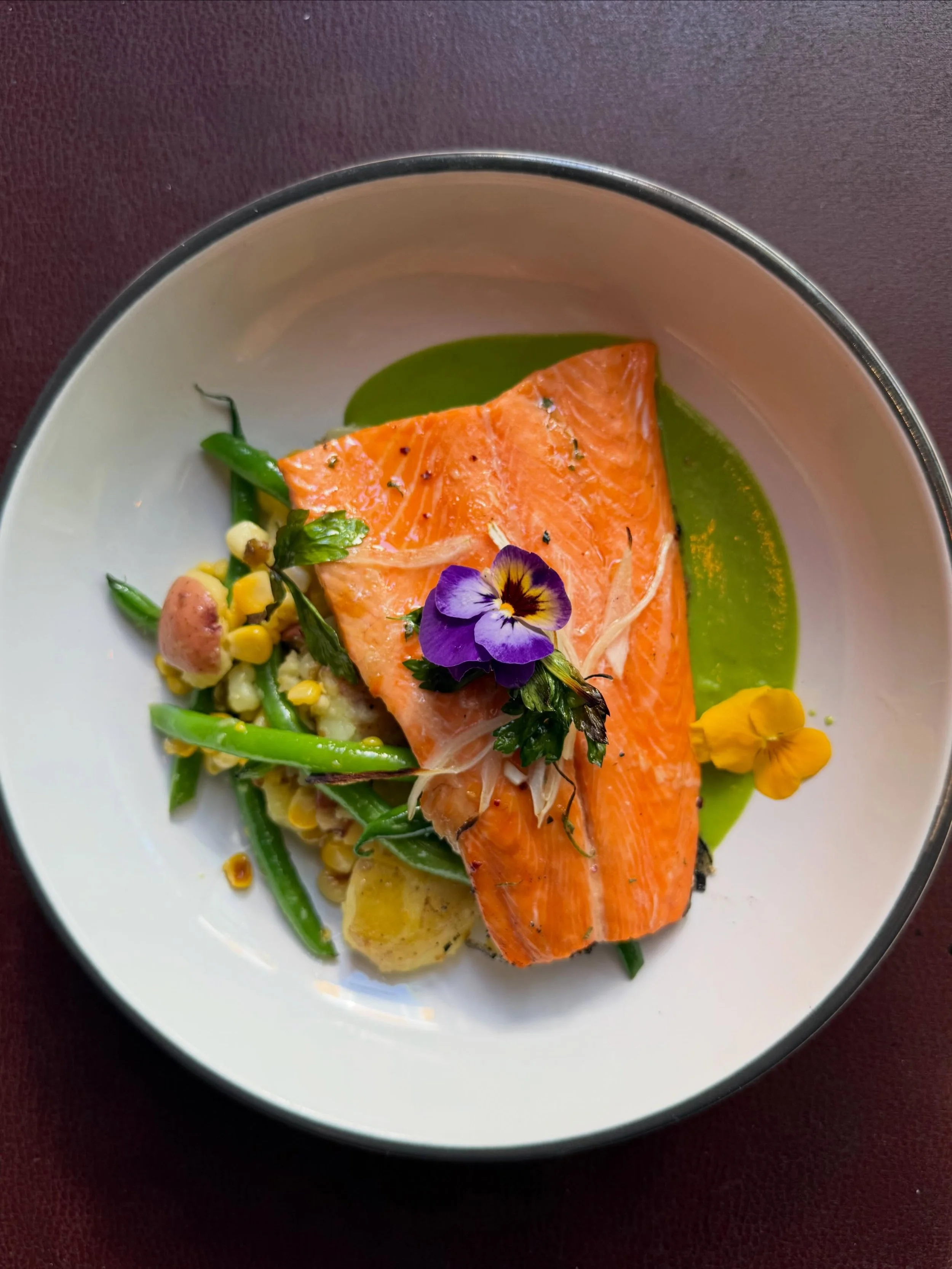 All my favorite spring things at Estes. 

New favorite - McFarland Springs trout with spring veggies, pea puree and diavola butter. 

Doors open at 5, except Sunday when we open at 4. 

Ciao, a presto. 

Eat. Your. Feelings.