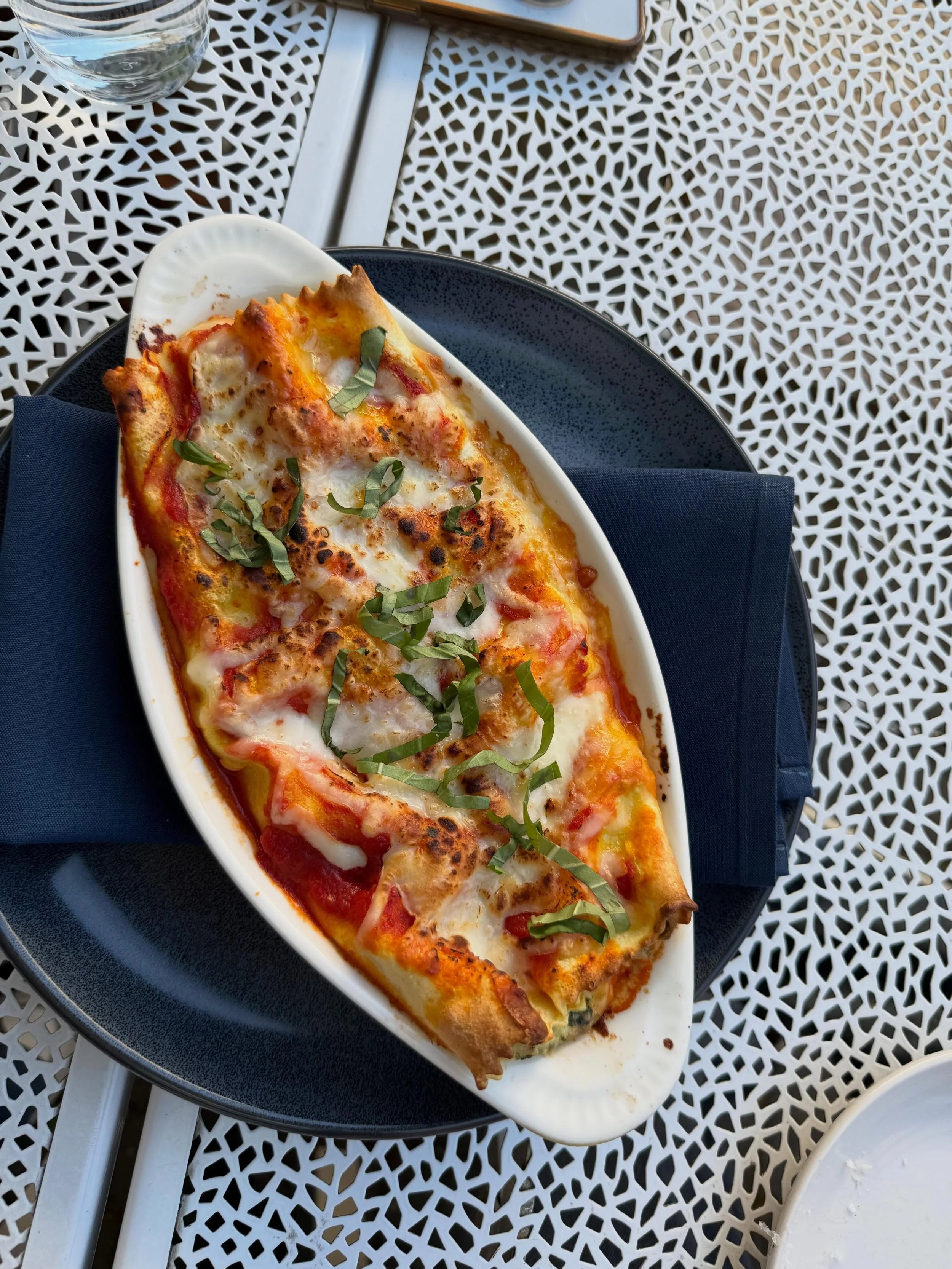 Estes is my love letter to my Mom, and to our Italian heritage. Estes is her maiden name, changed from d&rsquo;Este to Estes at Ellis Island. 
Last Sunday we put her stuffed manicotti on as a special, and I&rsquo;ve decided to add it to the Red Sauce