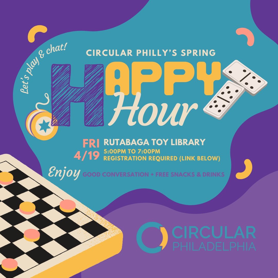🌍 Happy Earth Month, y'all!

As proud members of @circularphl &mdash;an org driving ourcity towards a thriving circular economy&mdash;we're excited to host their *members-only* Spring Happy Hour this Friday at Rutabaga!

⚠️ RUTABAGA MEMBERS: This is