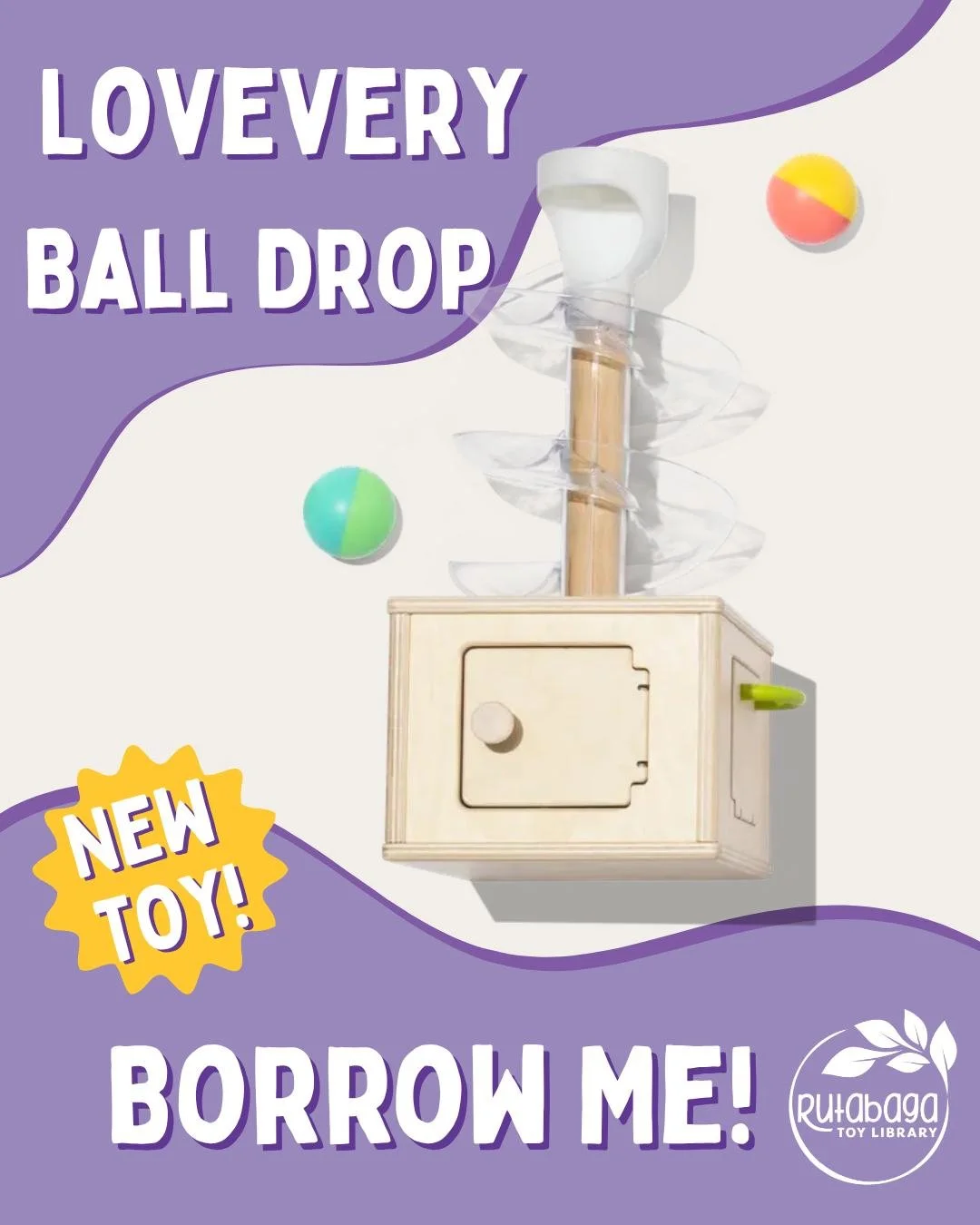 New in the Toy Library: the Lovevery Ball Drop ✨

This engaging toy offers four different ways for curious hands to retrieve the ball &mdash; encouraging exploration, problem-solving, and fine motor skills along the way. We love Lovevery&rsquo;s simp