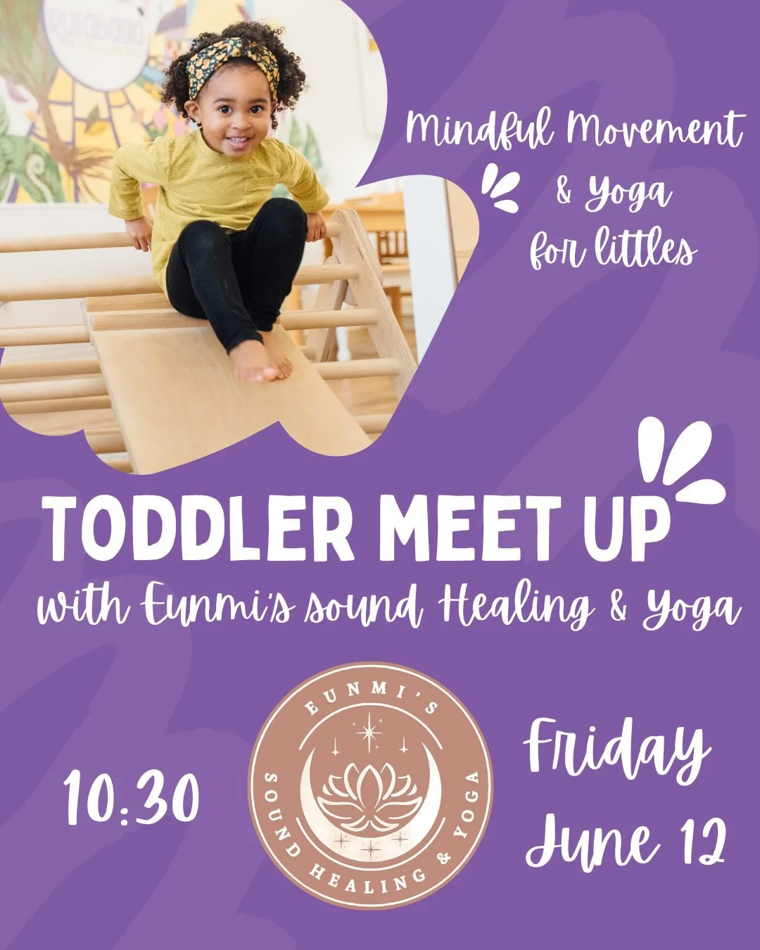 ✨ Join us for an extra-special Toddler Meet Up! ✨

We're excited to welcome our guest, @eunmis_soundhealing_yoga , who will be leading a mindful movement and yoga session for little ones and their caregivers.

Come ready to move, stretch, play, and c