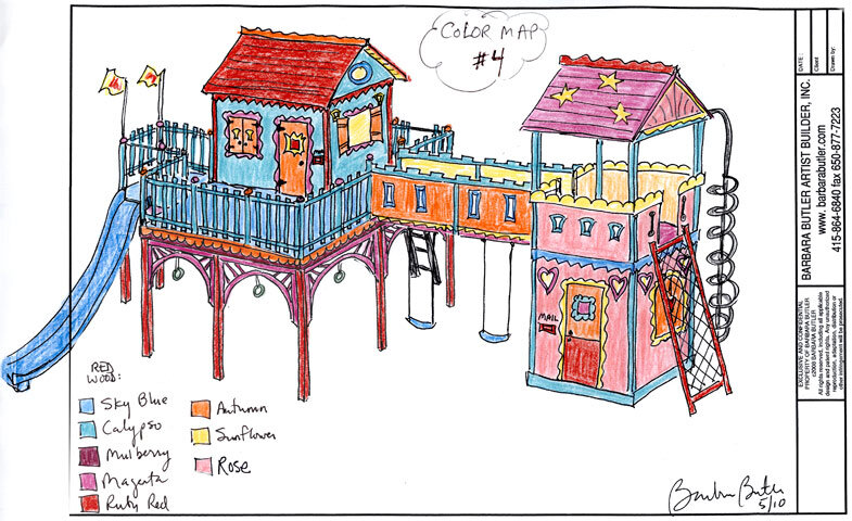 Castle Play Structure: building in the shop