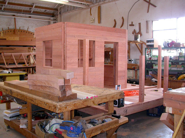 Castle Play Structure under construction
