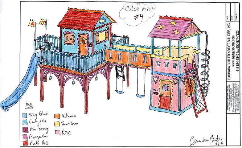 Castle Play Structure under construction