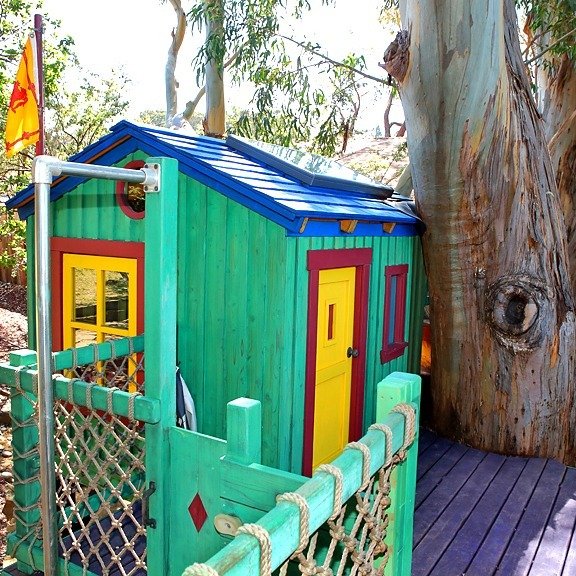 Happy Father&rsquo;s Day!

This cute treehouse was commissioned by a father for his kids several years ago. Barbara was able to design and build this fantastic little treehouse that was a big hit with the whole family.

I love how the green of treeho