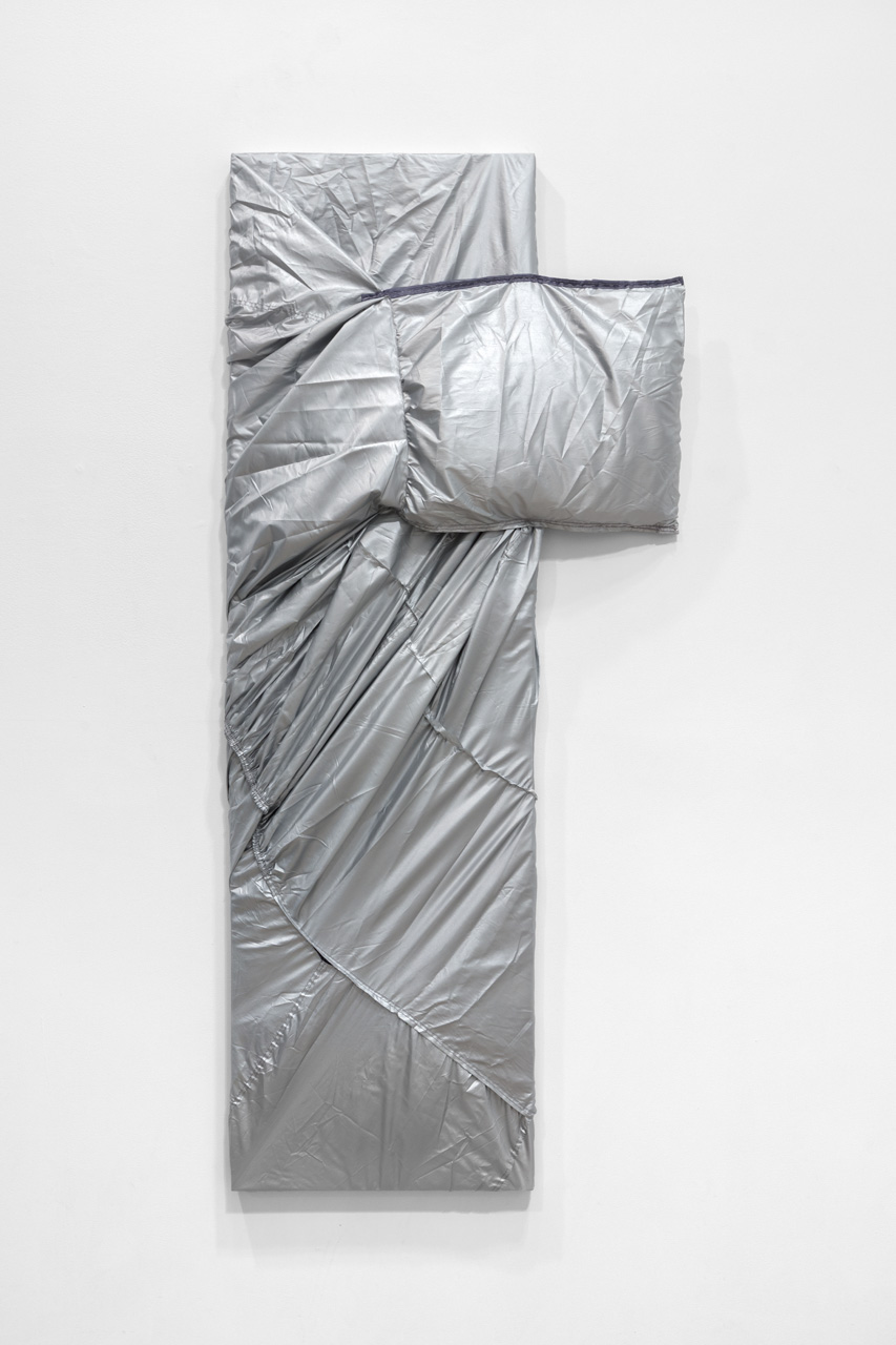  Laura Hunt,  Untitled , 2018, nylon, hand-sewn and stretched, 60 x 29.5 inches. 