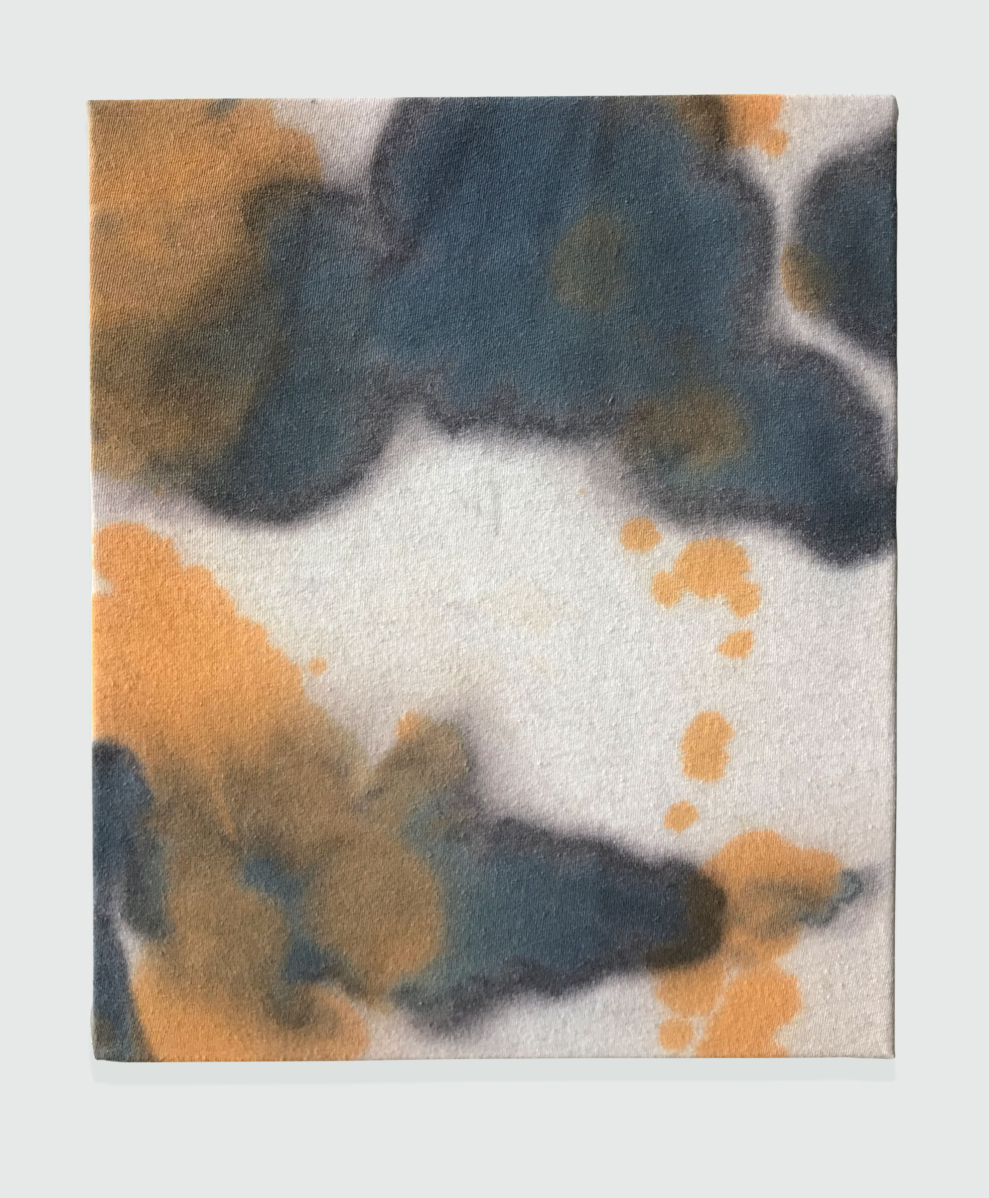  Laura Hunt,  Untitled (calico tie-dye) , 2019, dye and cotton t-shirt, 12 x 10 inches. 