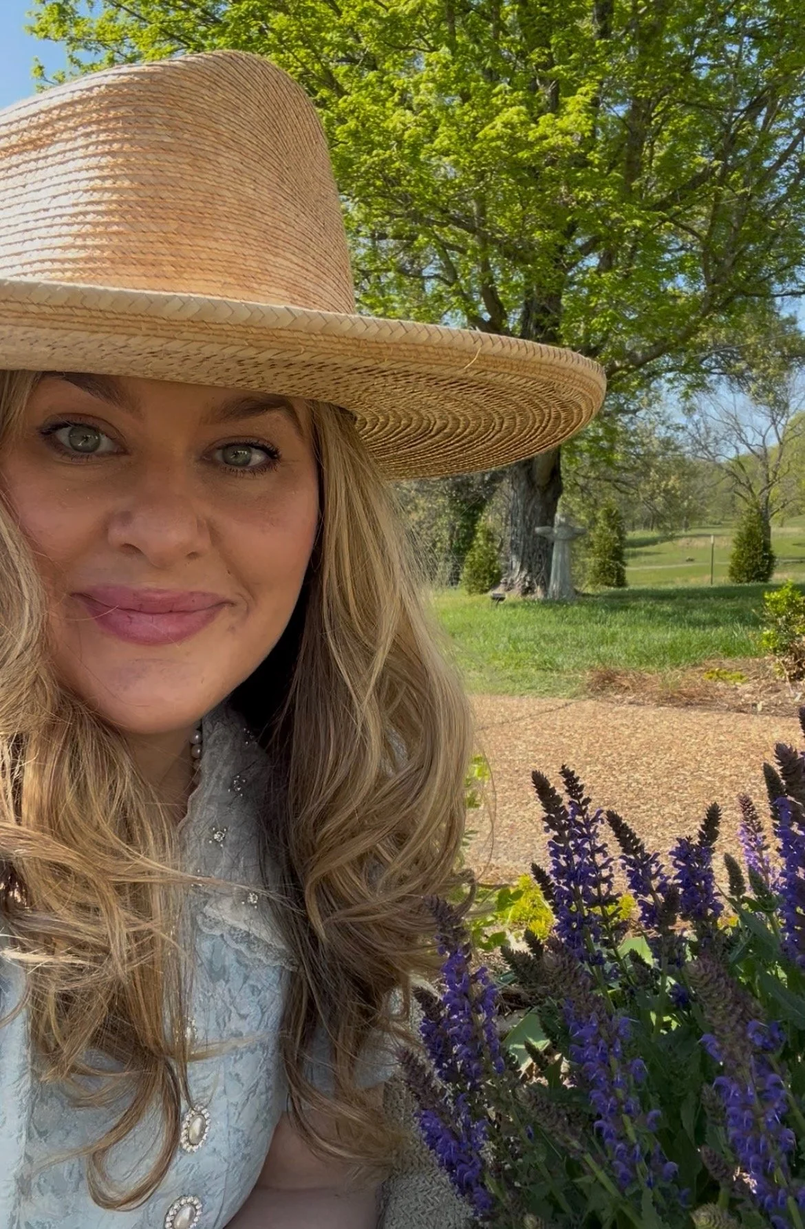 Clare Horne, garden landscape designer and consultant, The Grass Girl, on a client property in Middle Tennessee.