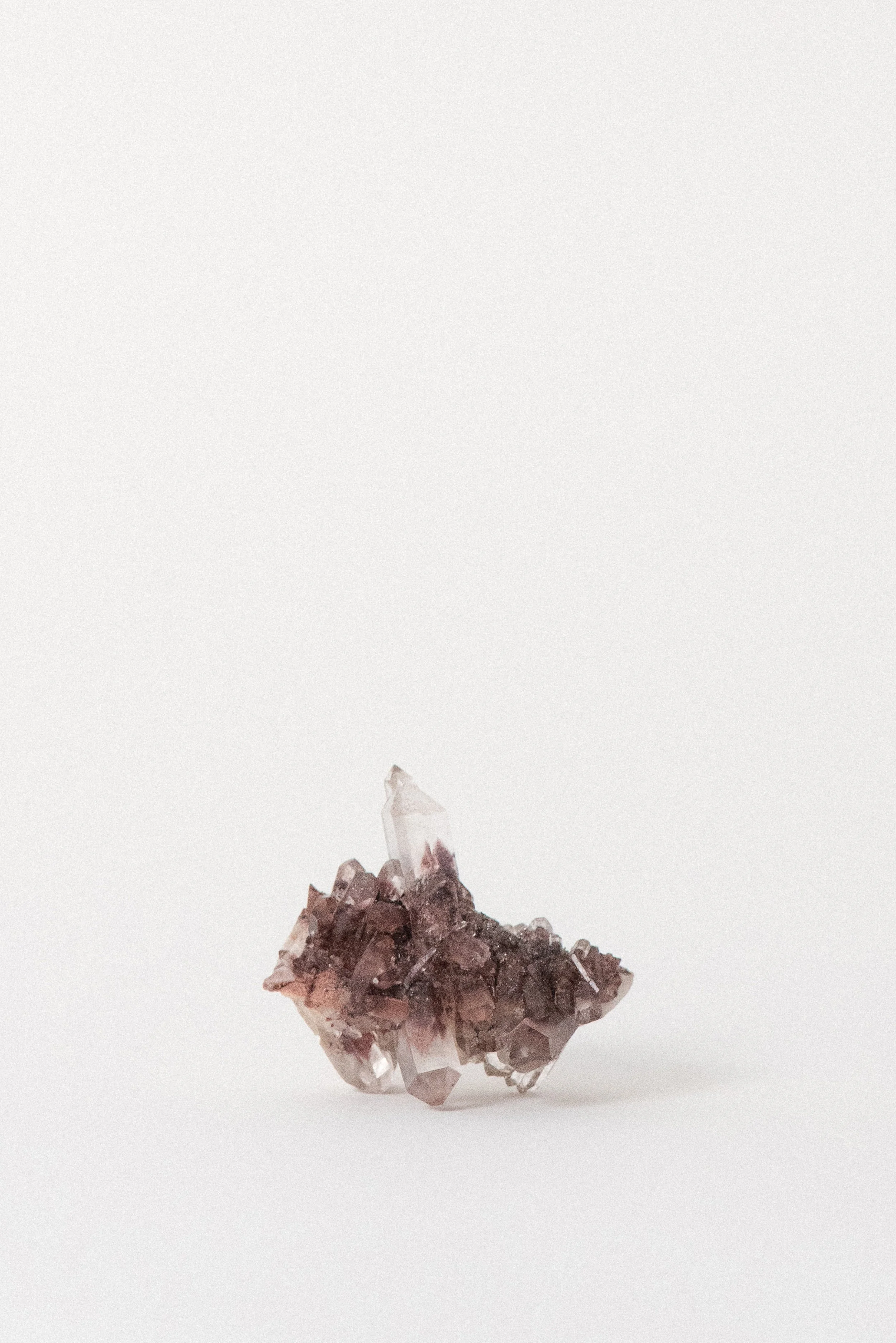 The Growth Chart — Sunset Phantom Quartz Cluster, India