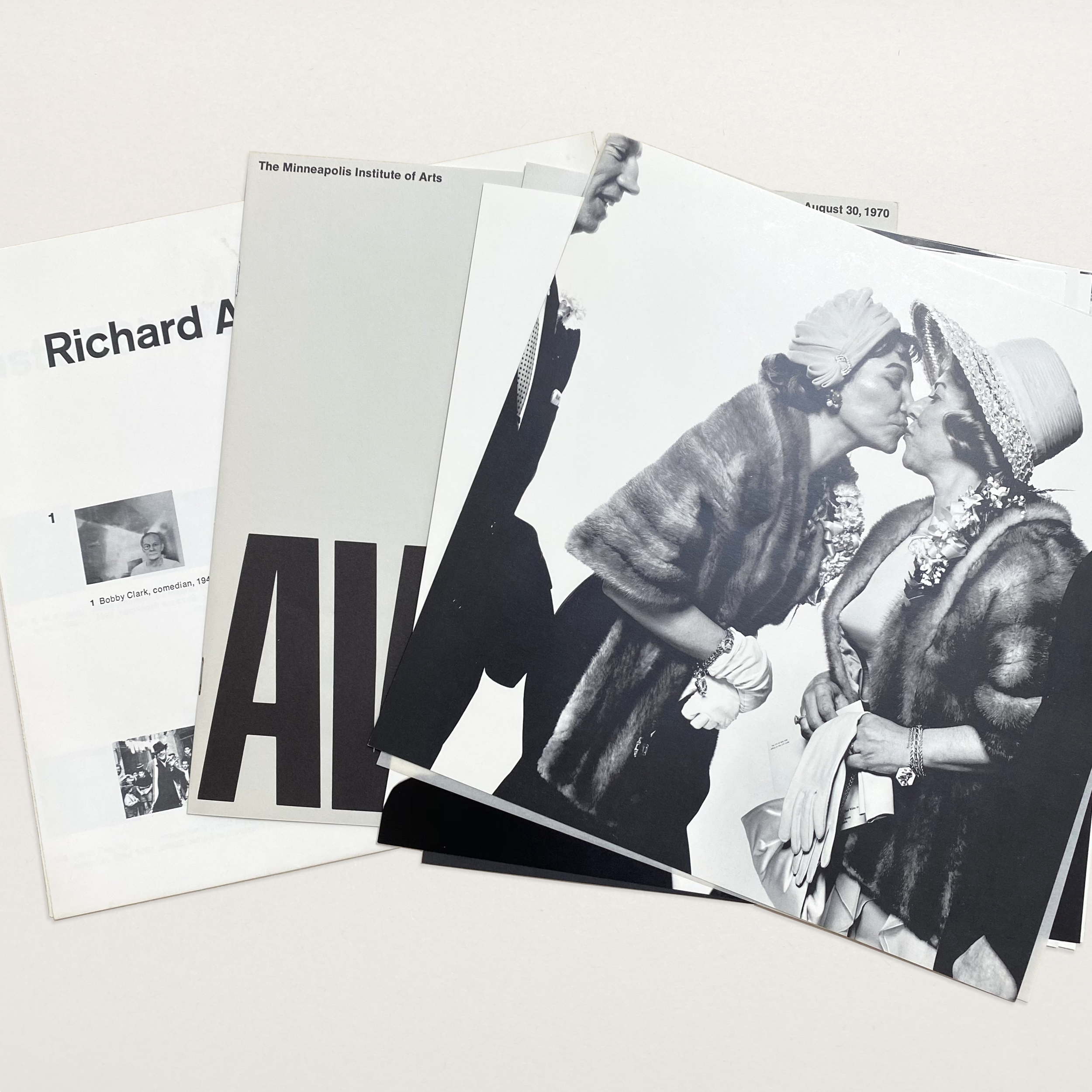 RICHARD AVEDON CATALOGUE, POSTER, AND PRINTS, c. 1970