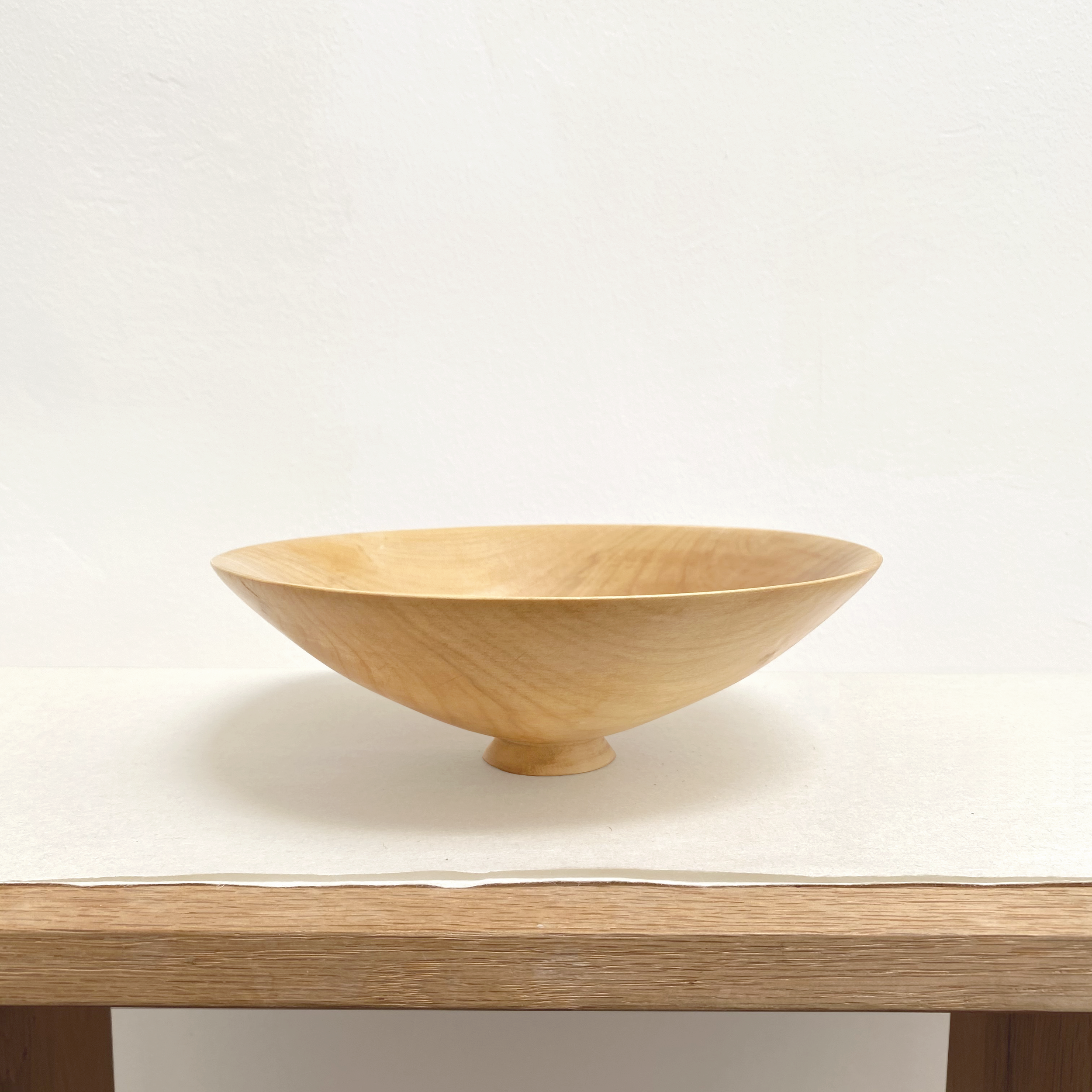 HANDMADE MAPLE BOWL, MID-CENTURY