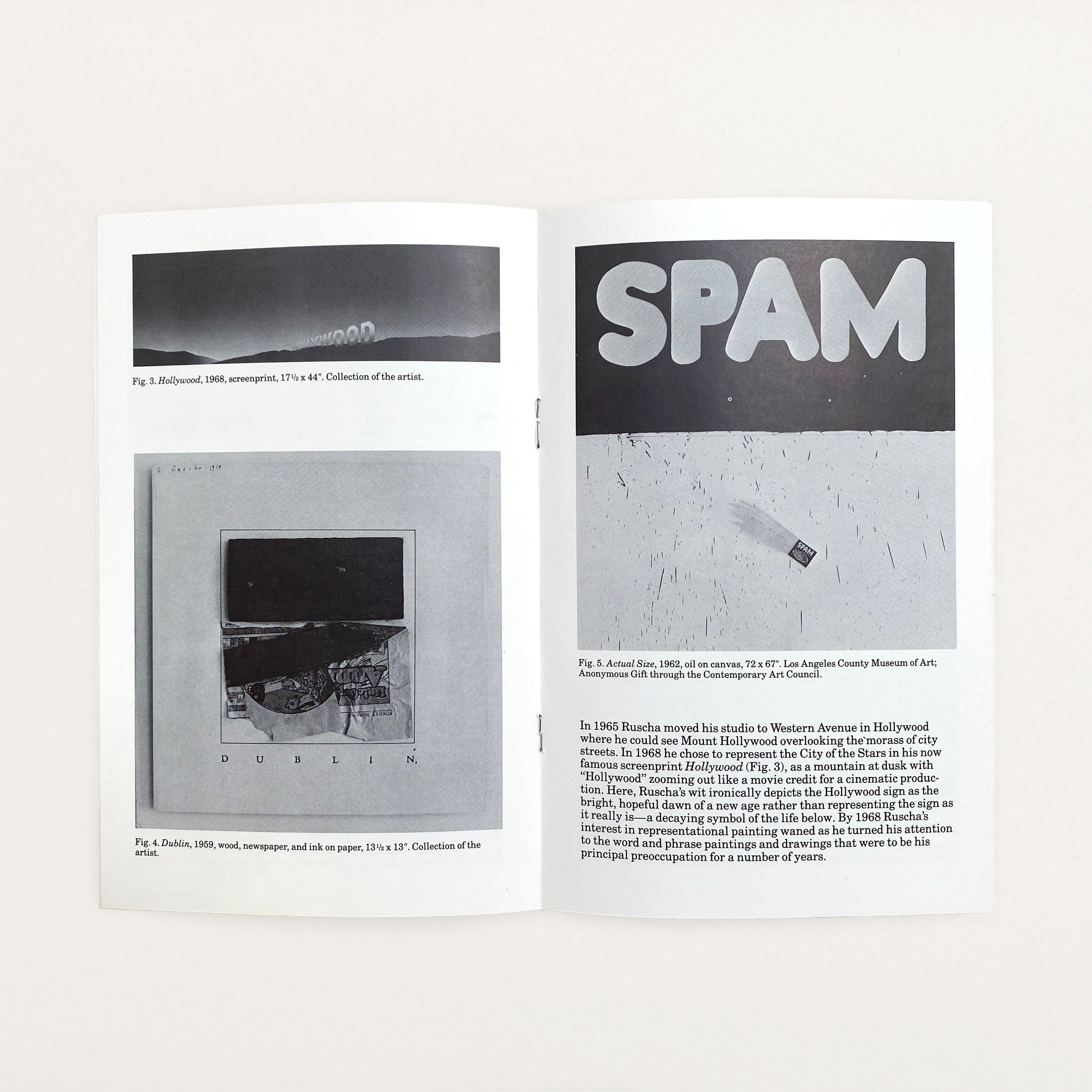 “I Don’t Want No Retro Spective: The Works of Edward Ruscha”, San Francisco, CA: Museum of Modern Art, c. 1982.