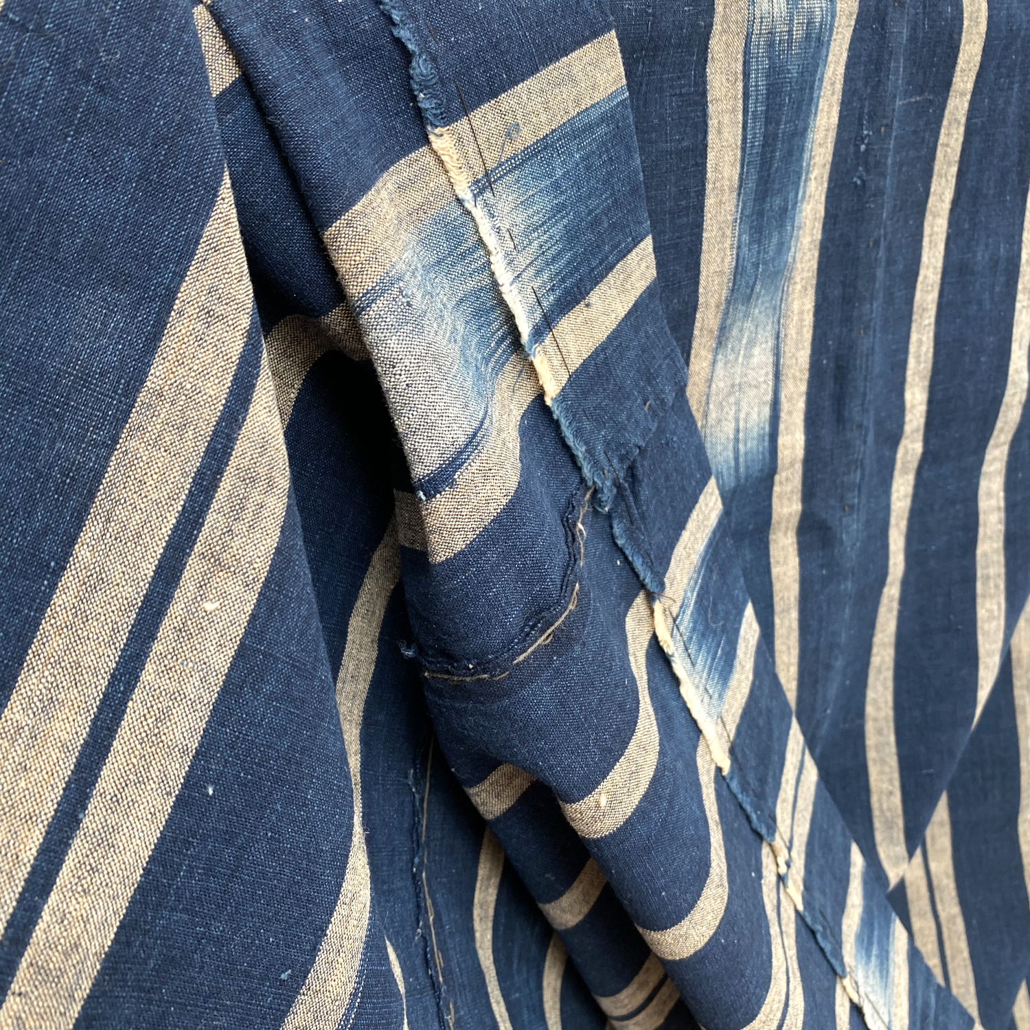 Vintage Japanese Kasuri Boro Textile | Indigo Cotton Cloth