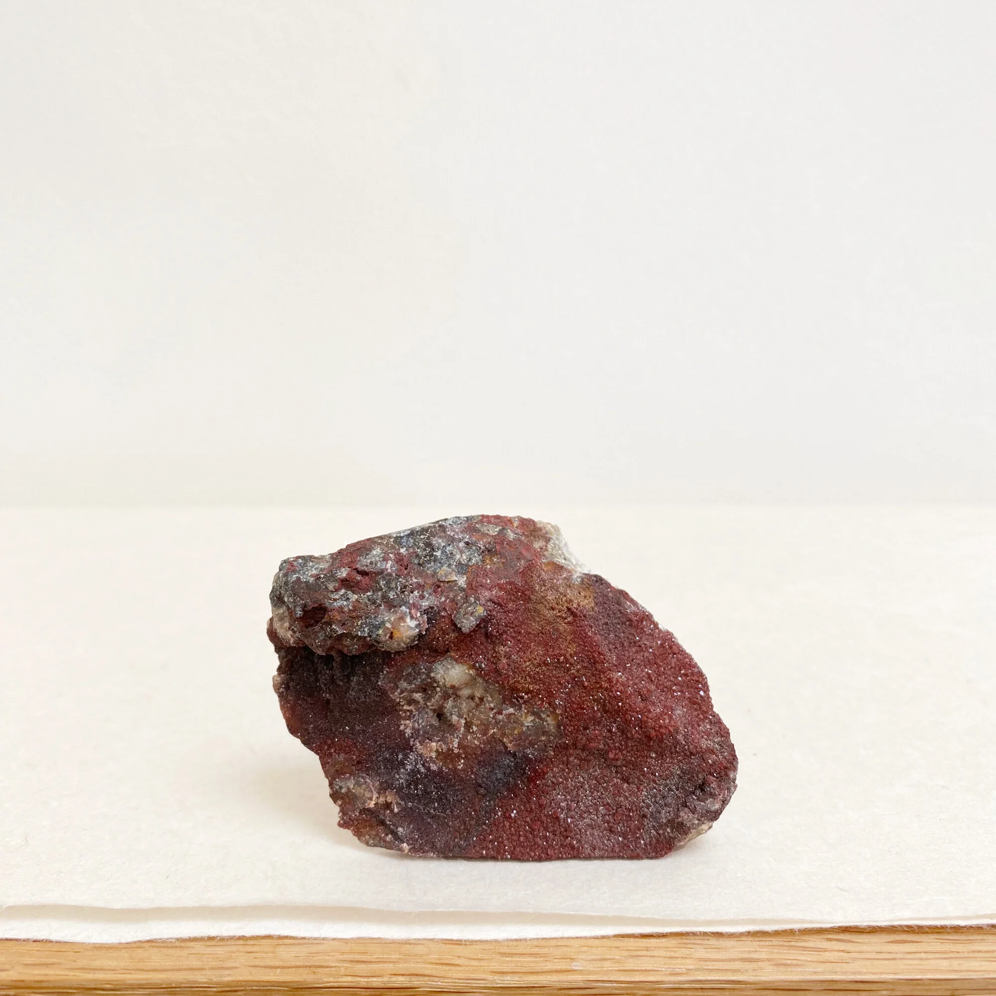 "RED QUARTZ" QUARTZ DRUZY ON HEMATITE