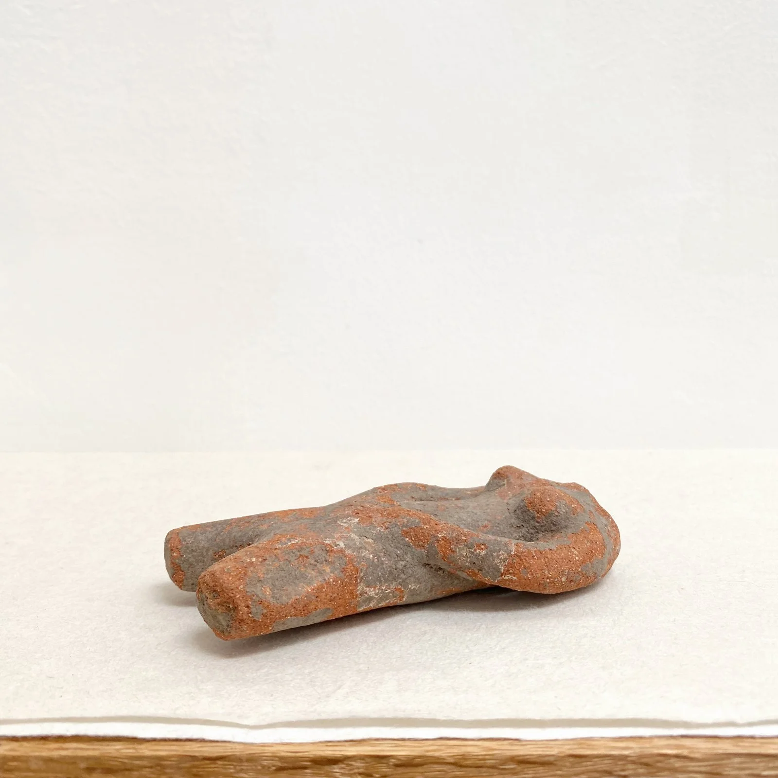 Pre-Columbian clay effigy of a female torso, c. 18th century
