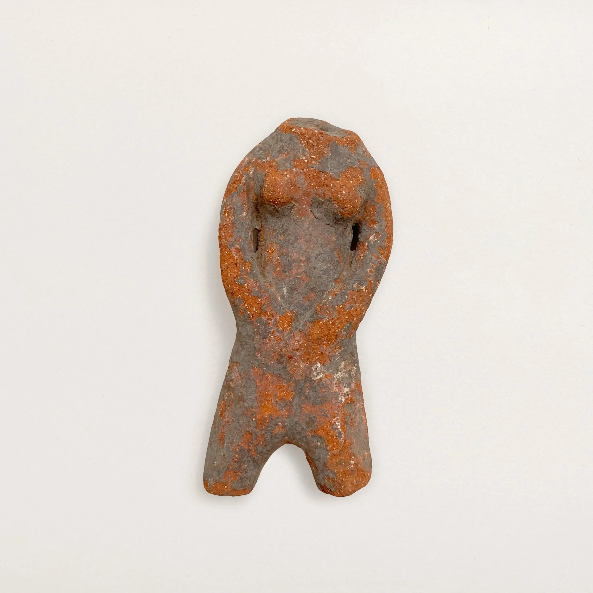 Pre-Columbian clay effigy of a female torso, c. 18th century