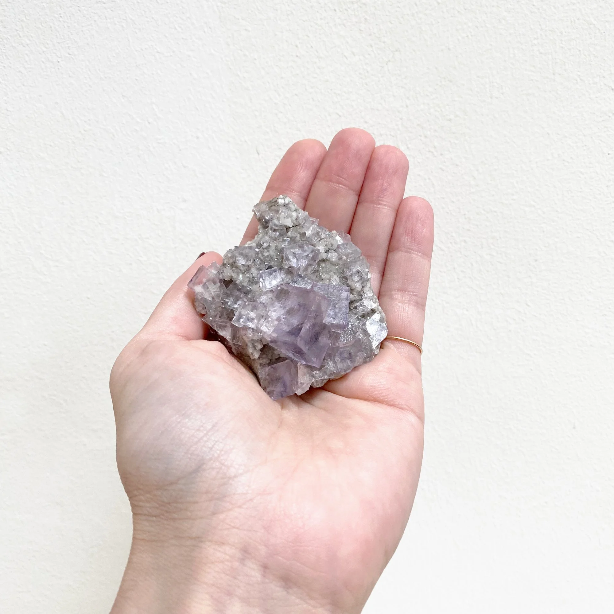 Fluorite specimen from Tennessee with scale for size reference