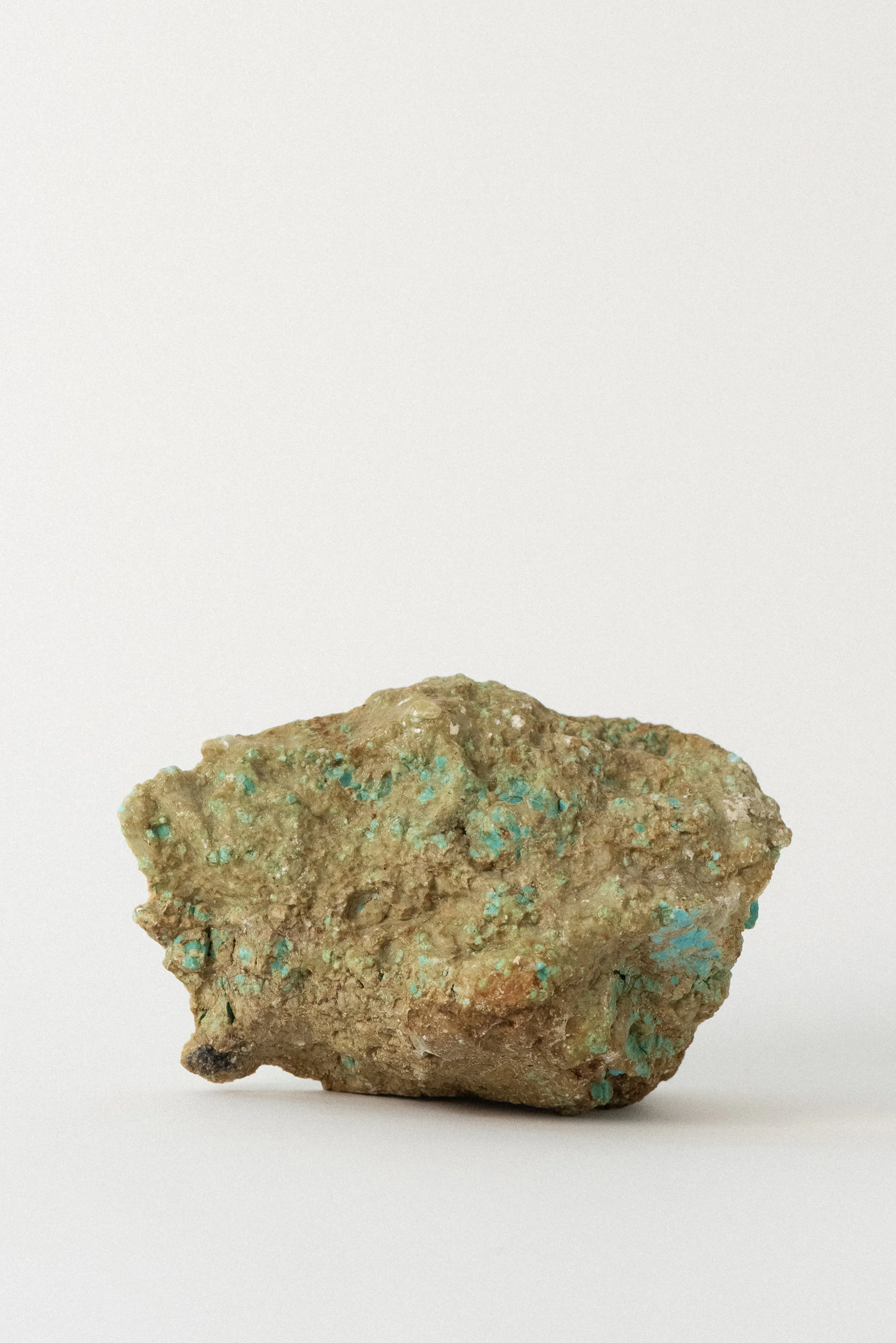 Back of vintage No. 8 turquoise showing full unstabilized formation and matrix quality.