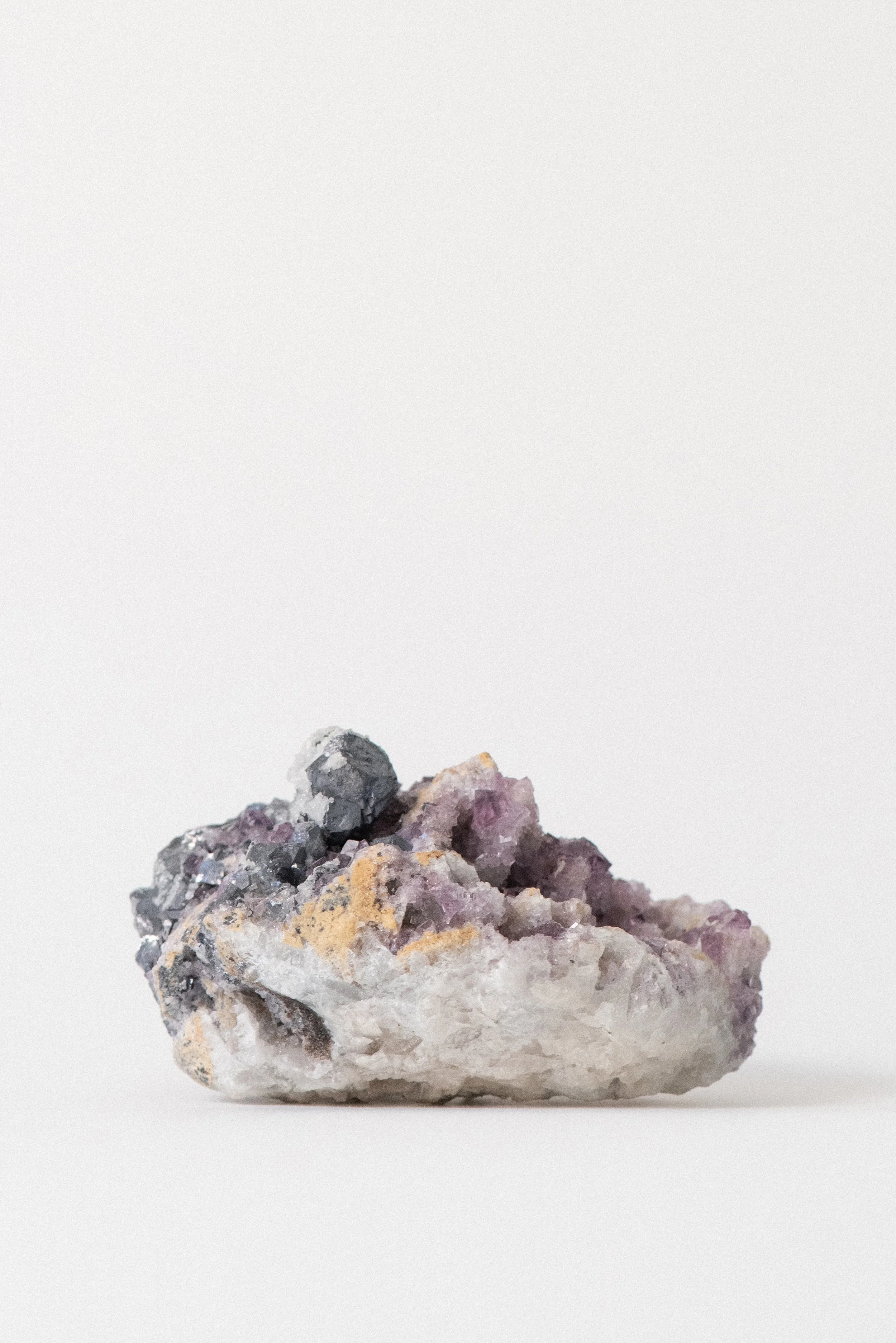 Back side of vintage fluorite matrix from County Durham, England