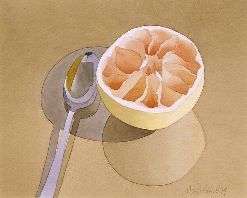 Mark Adams, &ldquo;Grapefruit with Spoon&rdquo;, c. 1979.

#markadams