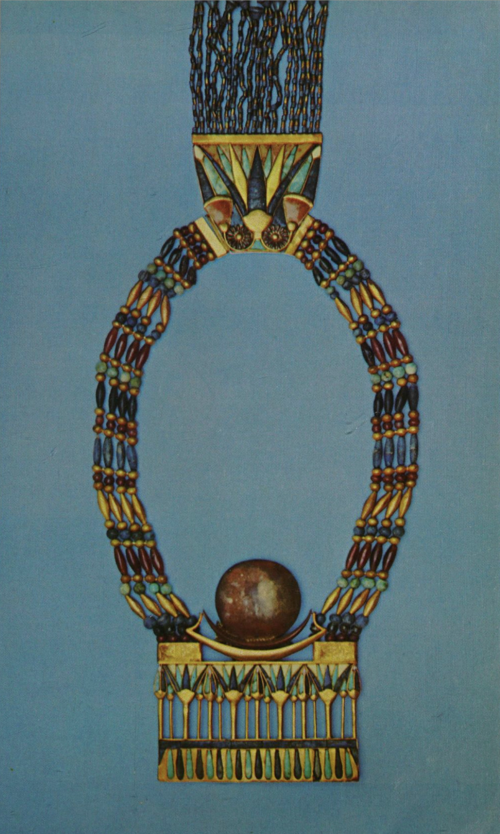 Necklace of Tutankhamun with Lunar Pectoral, New Kingdom, late 18th Dynasty, ca. 1332-1323 BC.