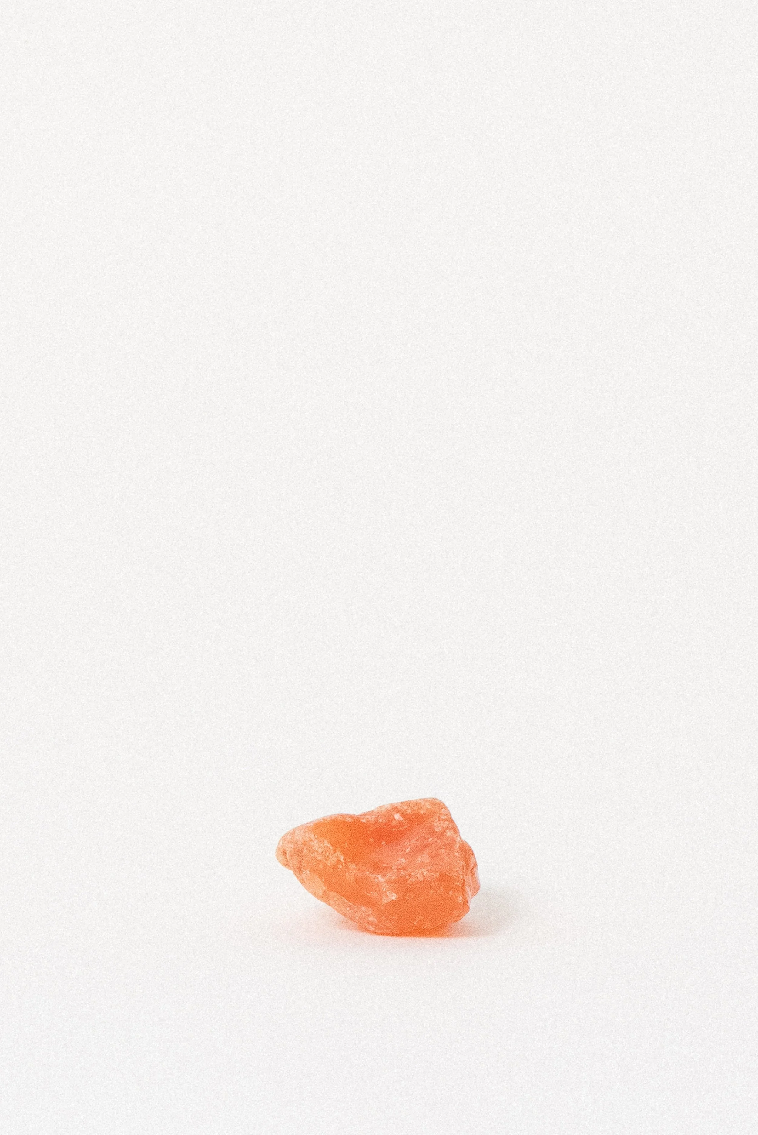 Bright orange raw carnelian stone from Africa, vintage collection specimen