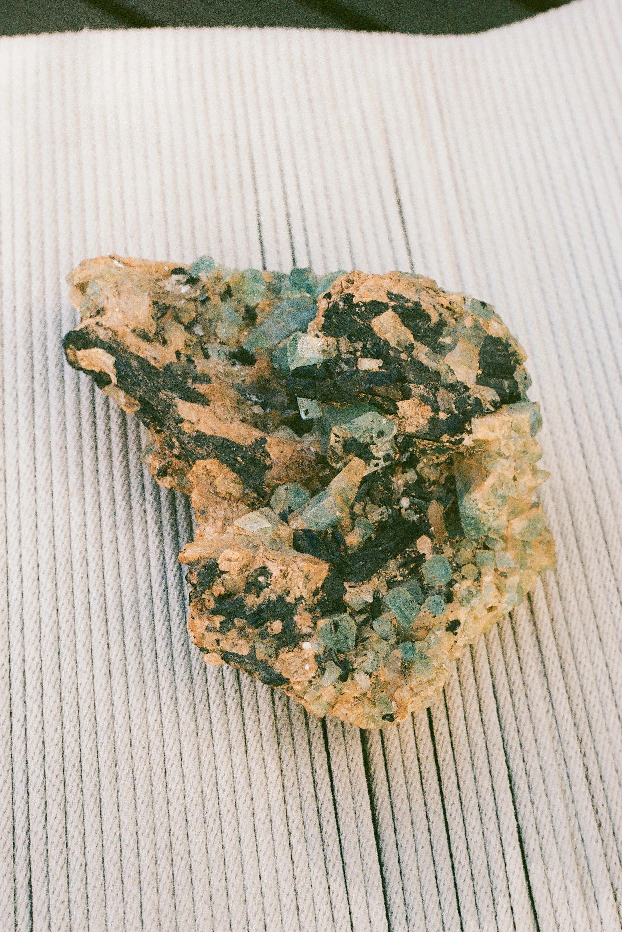 The Grounded Guru — Extra Large Aquamarine & Black Tourmaline Cluster, Africa