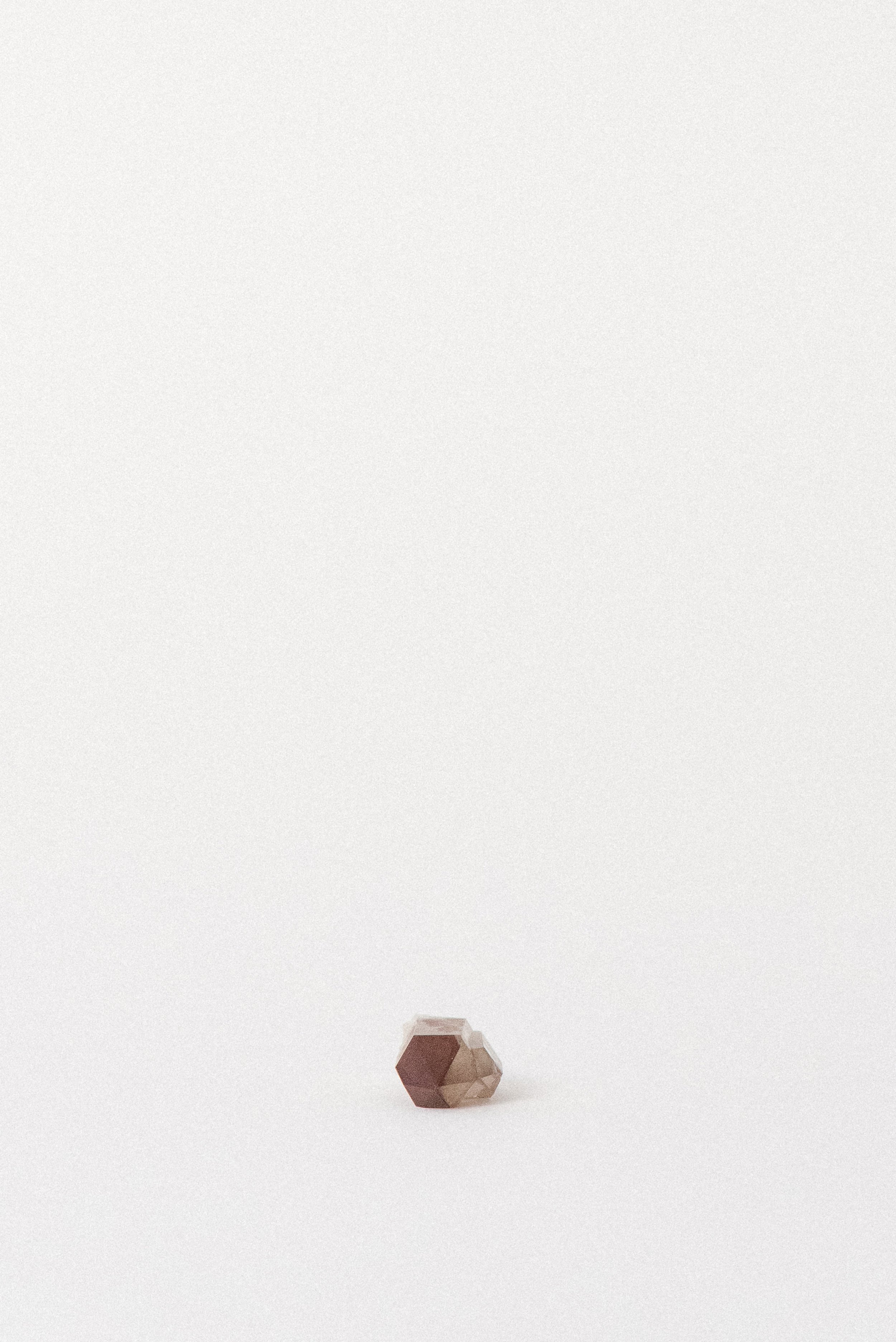 Termination view of Orange River Red Quartz showing hexagonal geometry.
