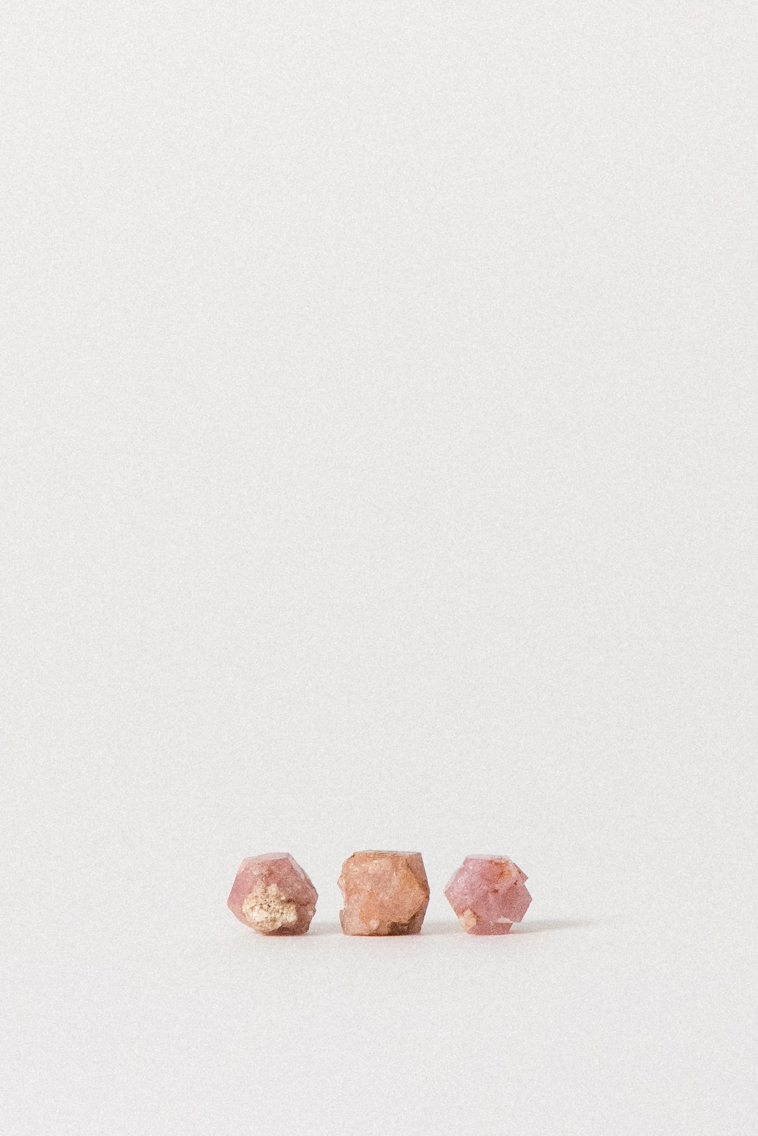 Ethically sourced pink garnet crystals from Xalostoc, Morelos, Mexico in natural form