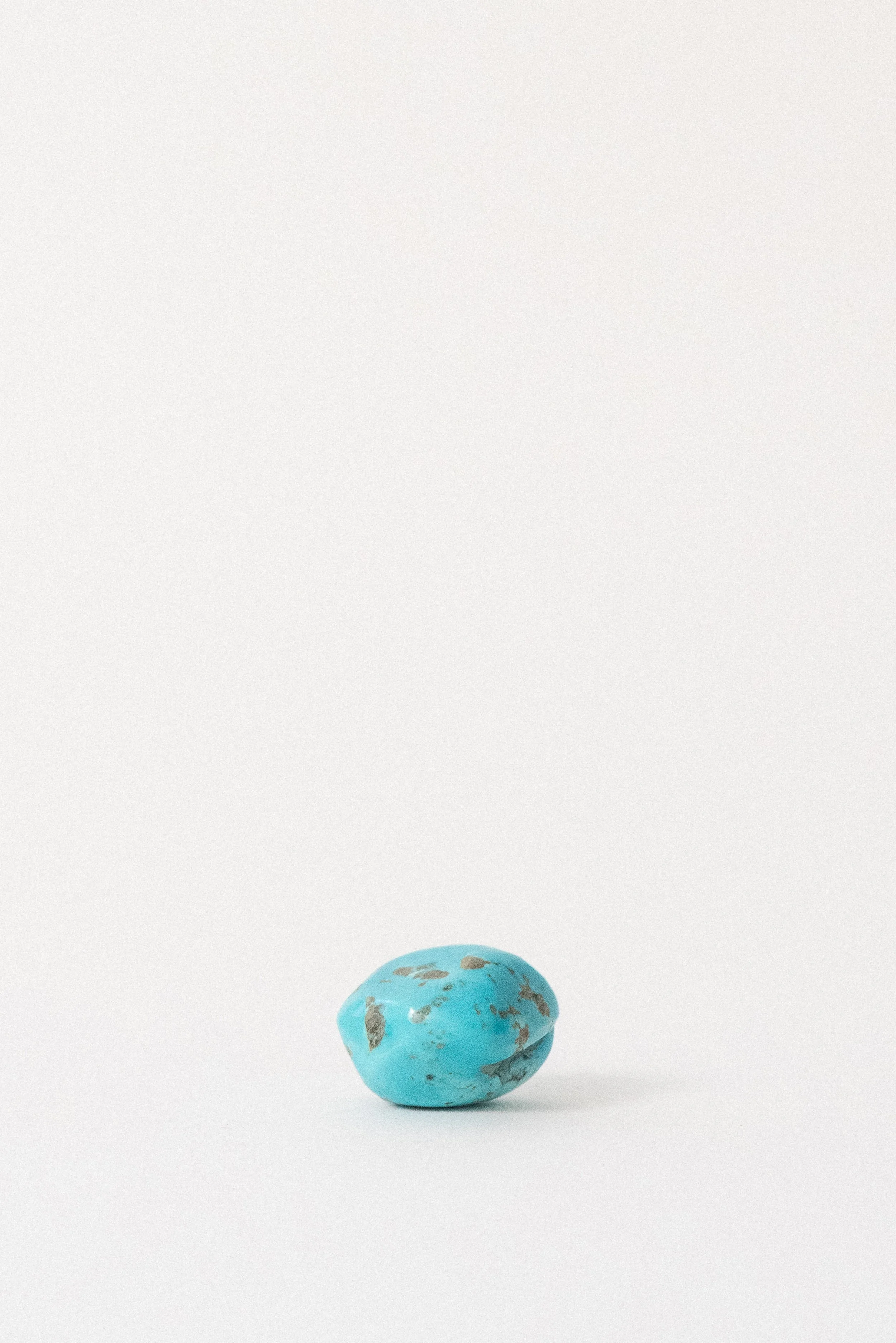 Blue turquoise crystal specimen from Sinai Egypt, smooth polished surface