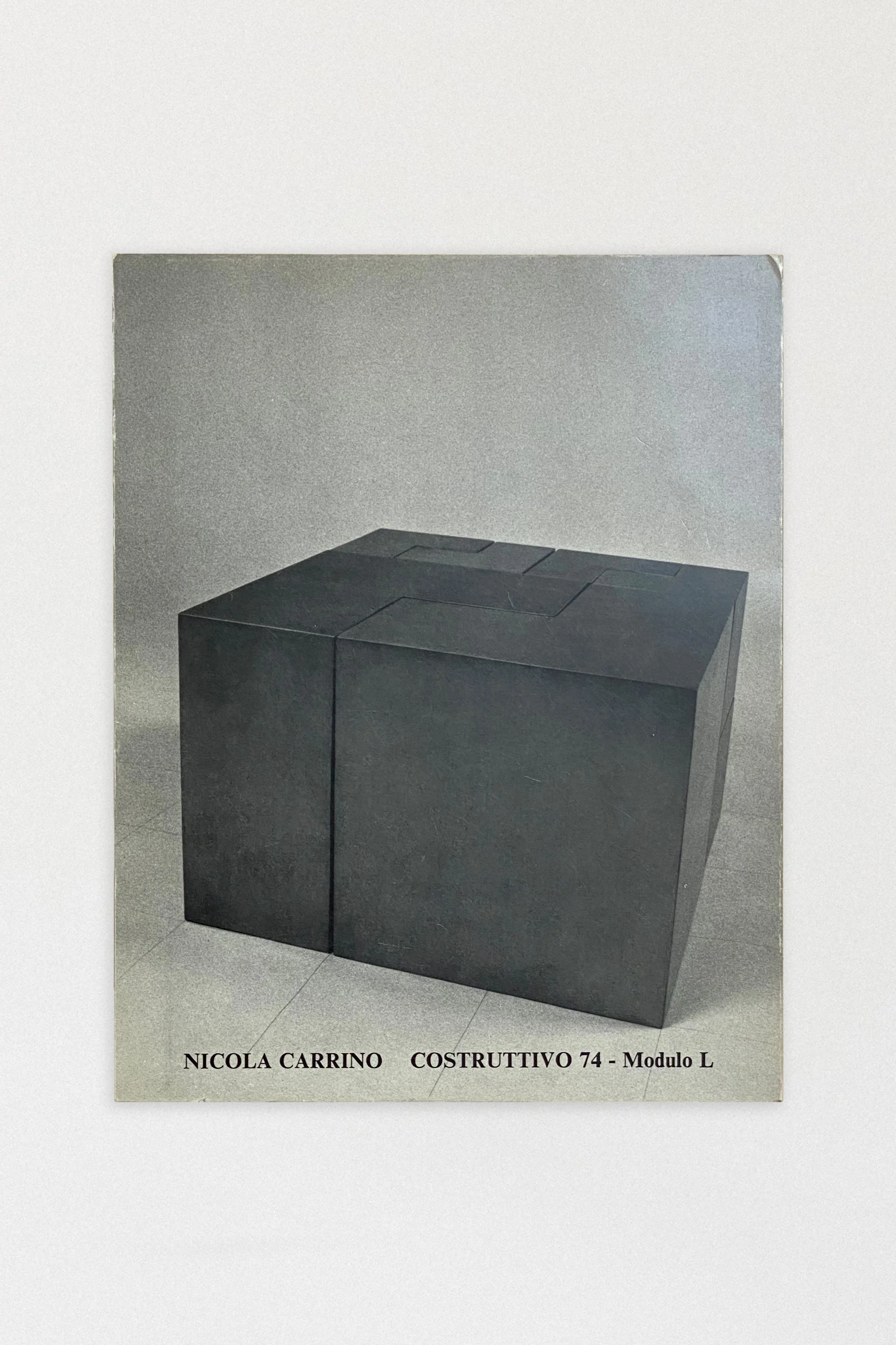 Nicola Carrino — Costruttivo 74: Modulo L, Italy, c. 1974