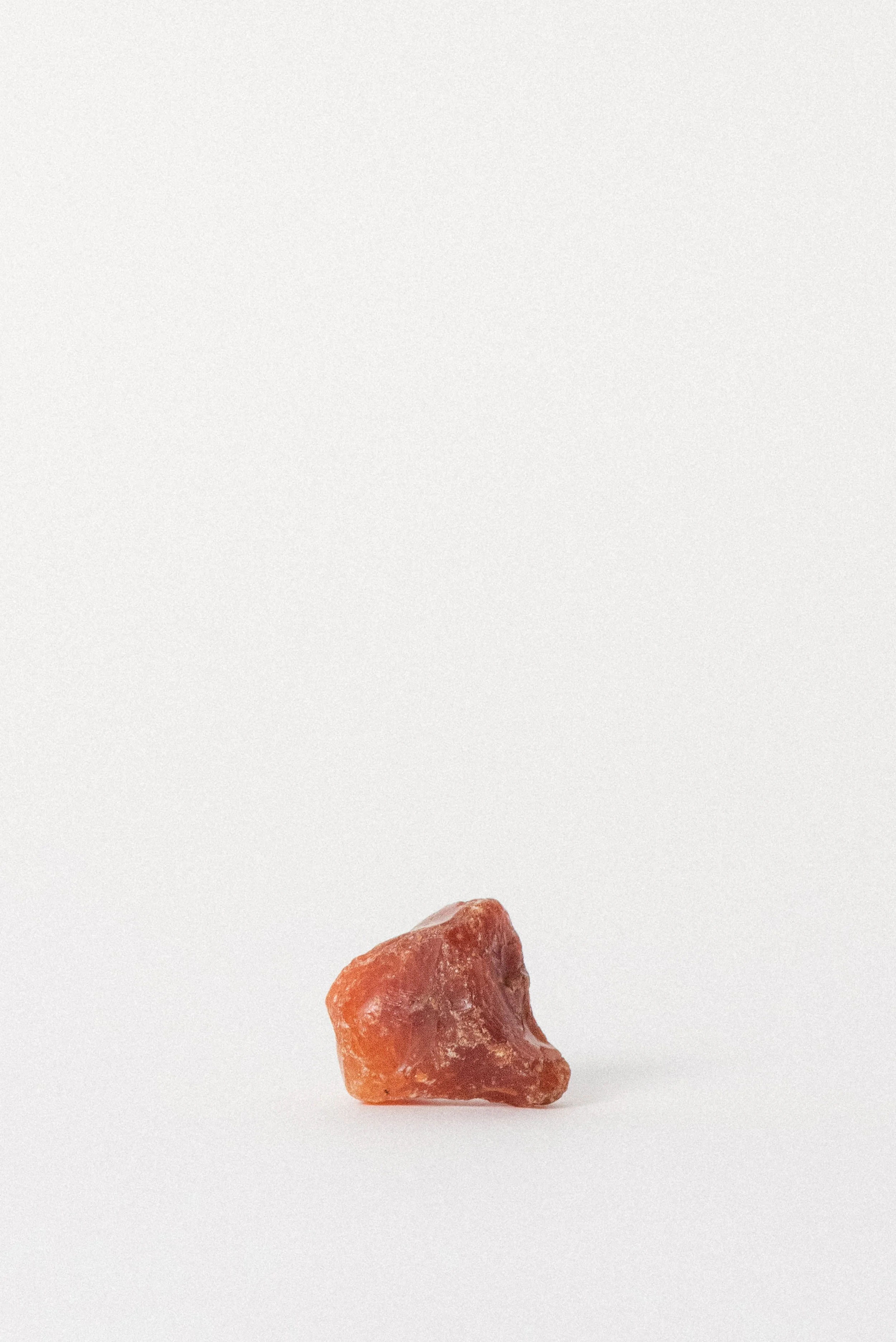 Vintage African Carnelian with deep orange-red coloring and matte texture.