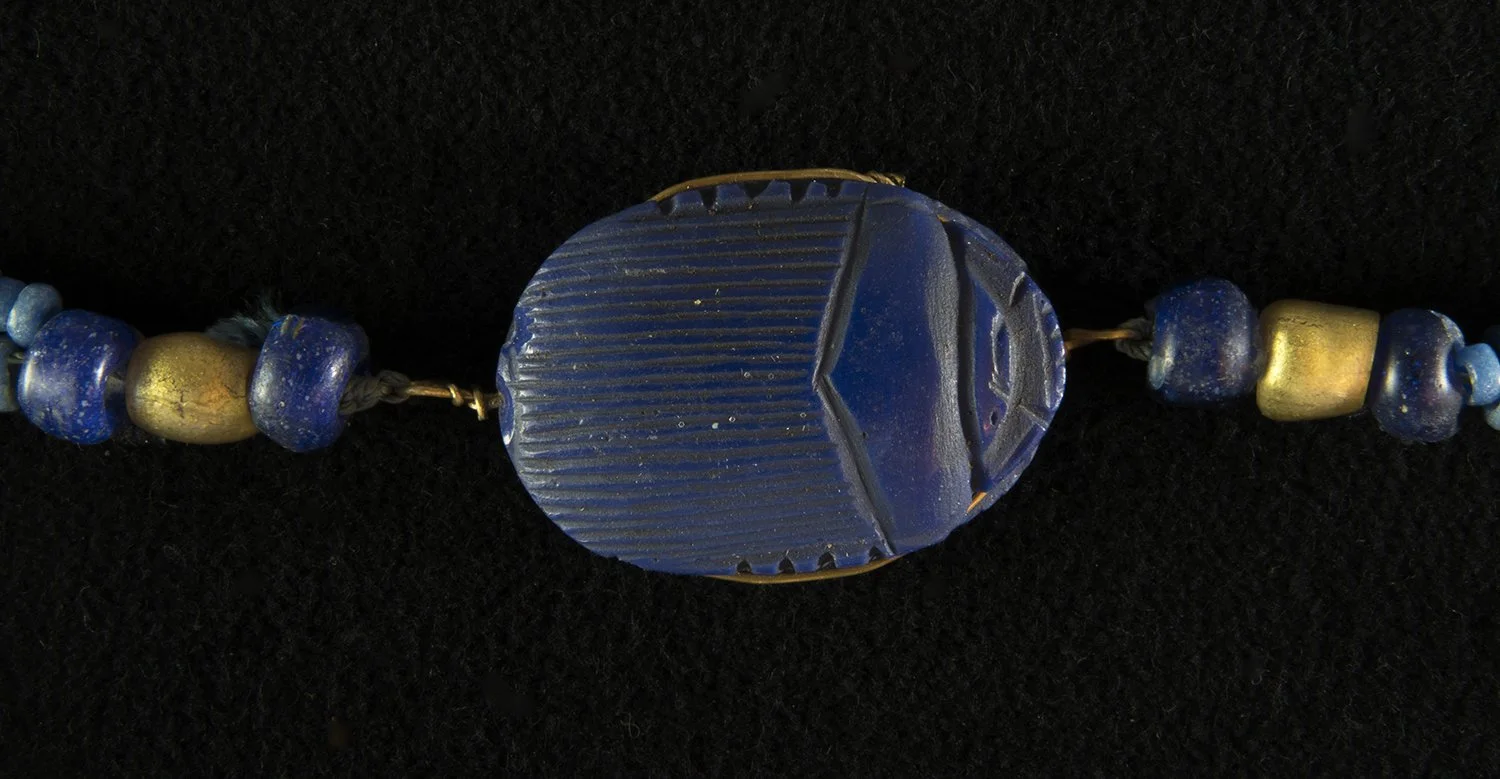 lapis lazuli scarab amulet