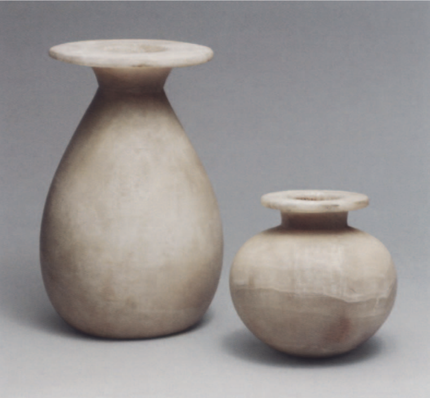 Travertine Jars, Early 18th Dynasty, reign of Thutmose II-joint reign of Hatshepsut and Thutmose III, Ca. 1492-1473 B.C.