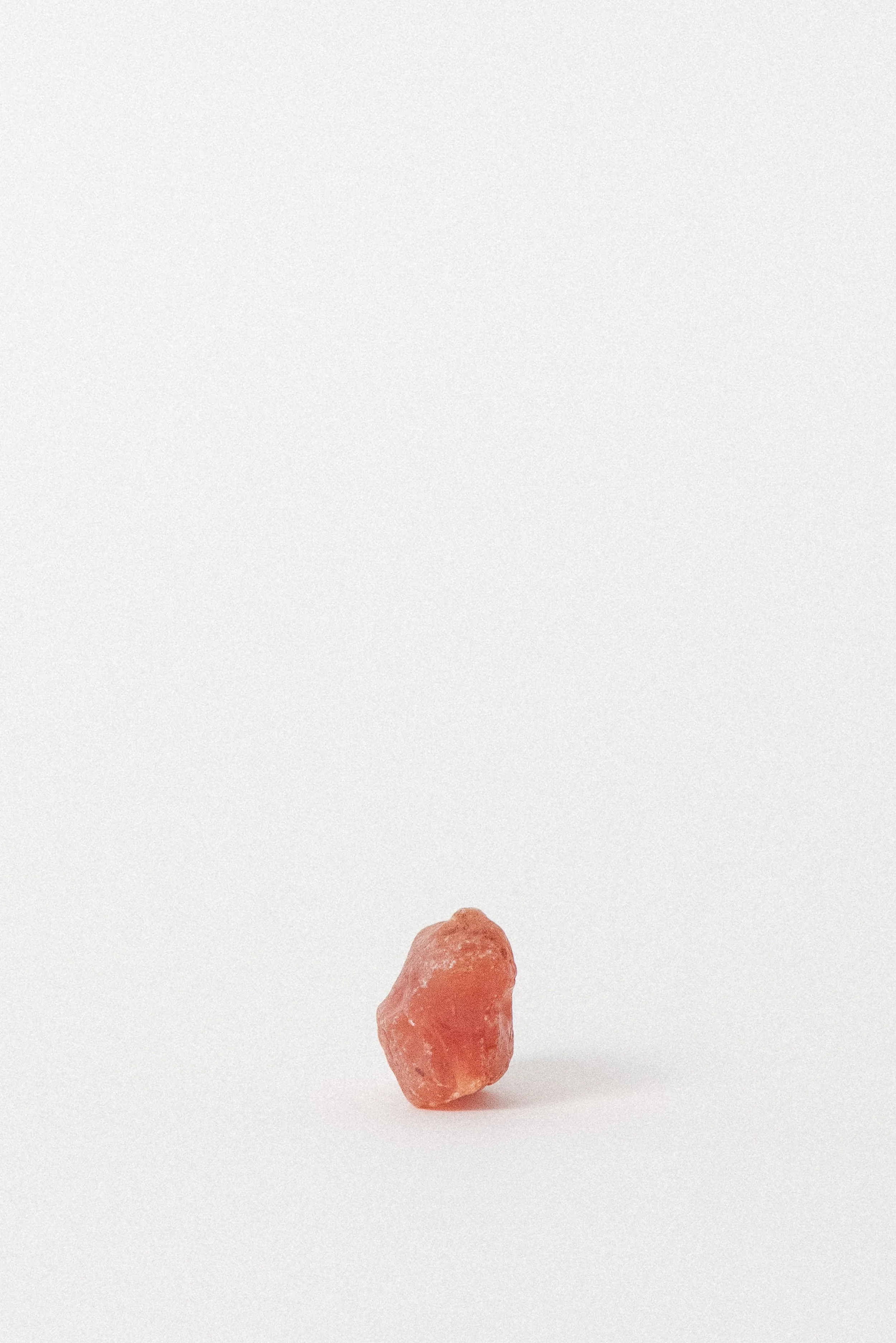 Side angle of Vintage Carnelian from Africa highlighting its rich orange-red tone.