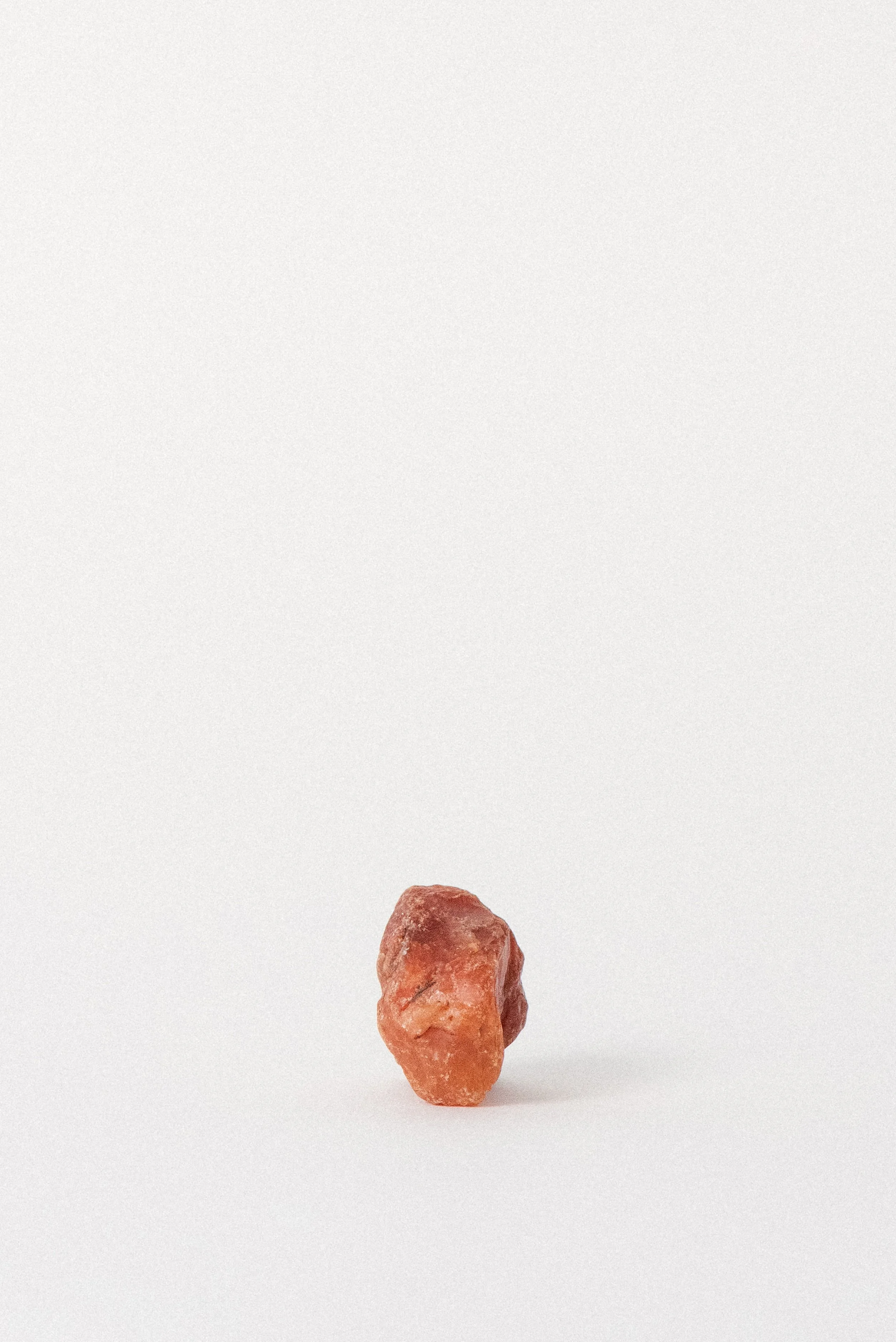 Upright view of Carnelian showing multi-tonal layers and vintage patina.