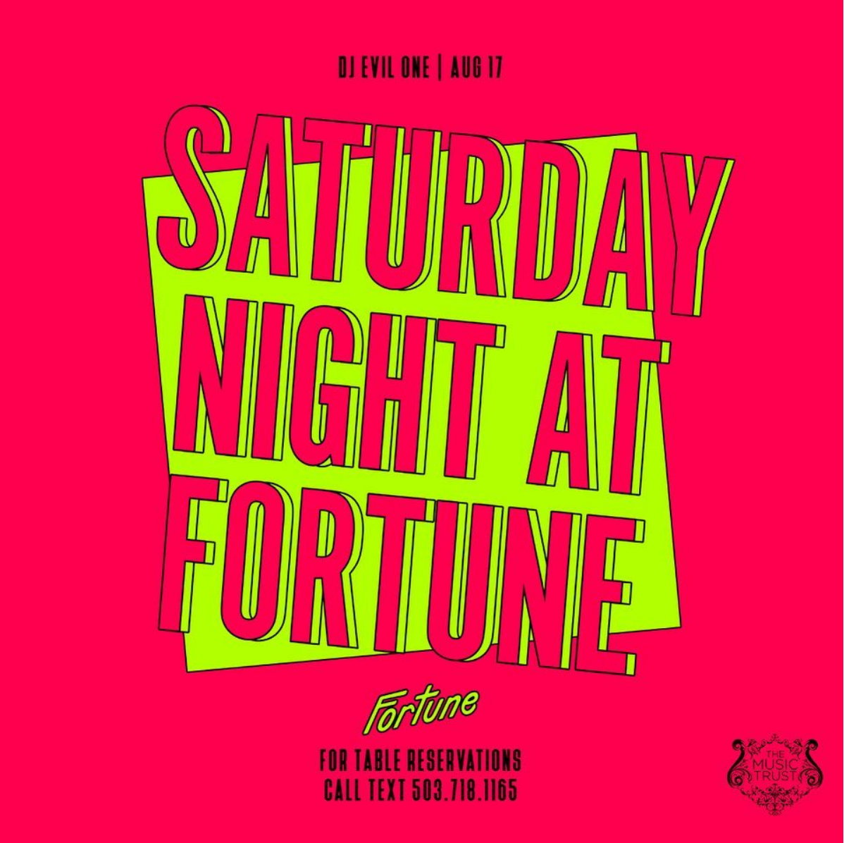 Saturday Night At Fortune 8/17/2019