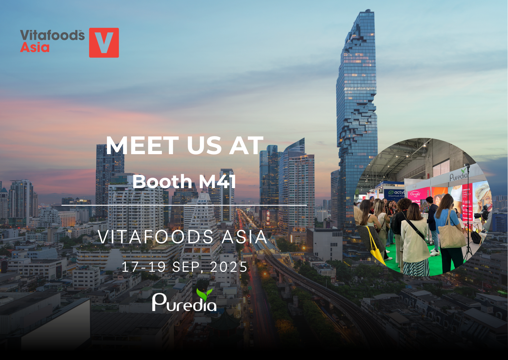 Meet Puredia at Vitafoods Asia 2025!