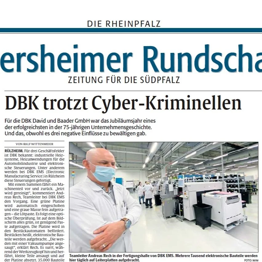 Die Rheinpfalz berichtet: DBK trotzt Cyber-Kriminellen